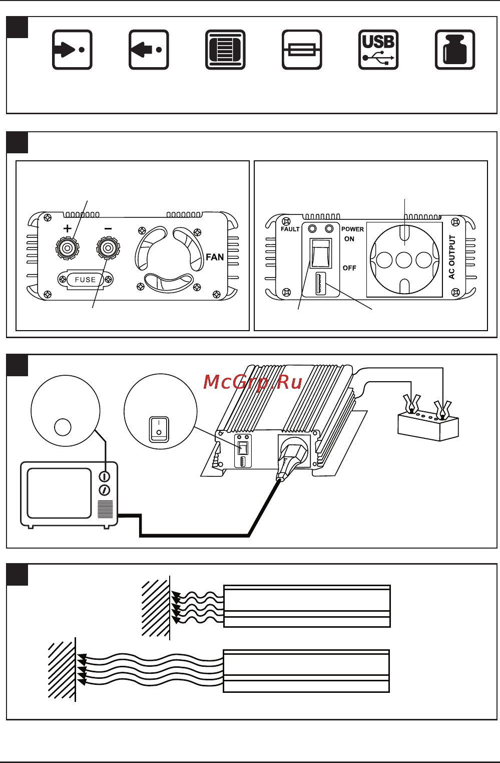 Defort DCI-600 [3/28] Back dc socket red