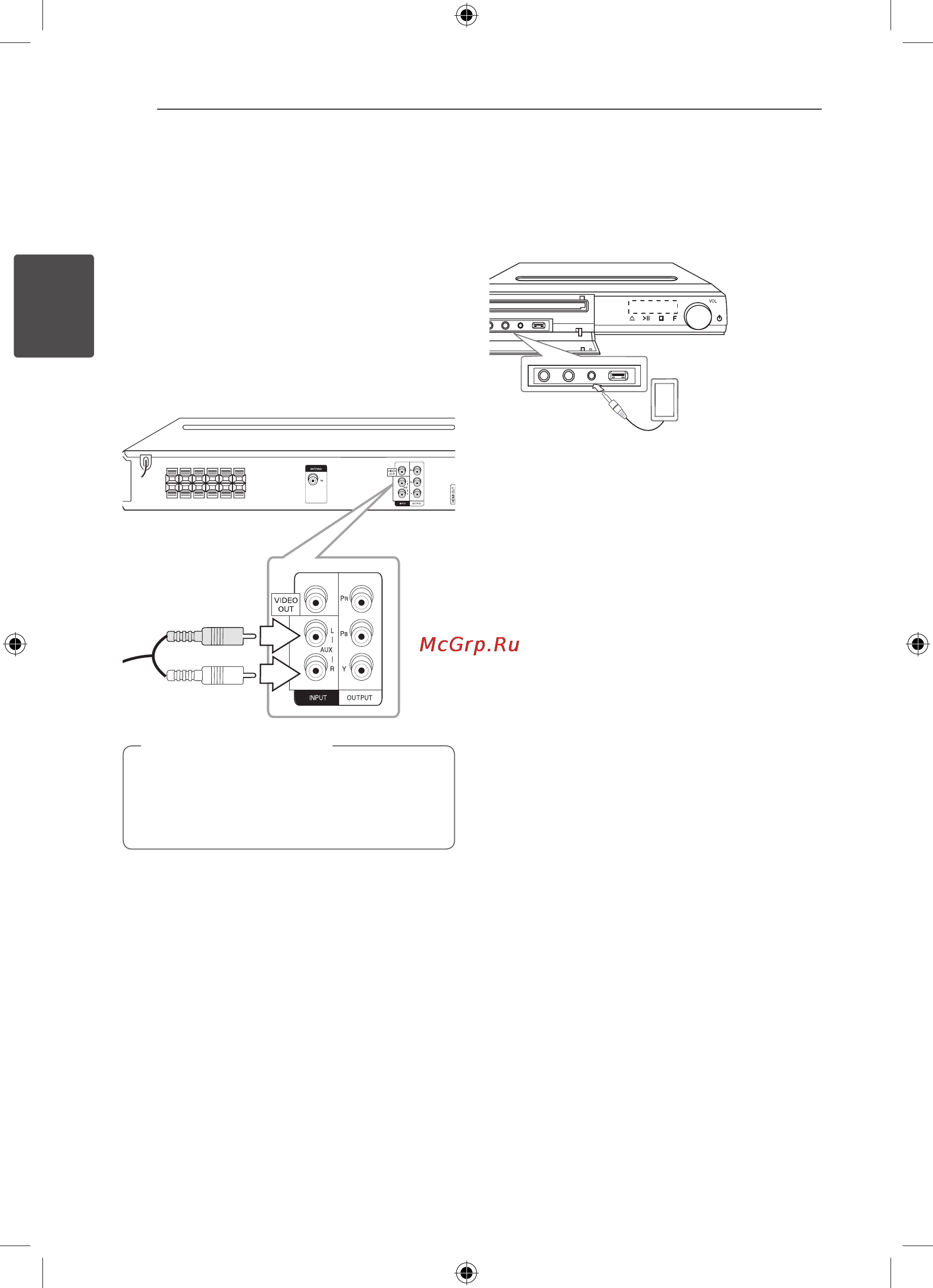 LG DH4220S [16/40] Подключение входа portable in