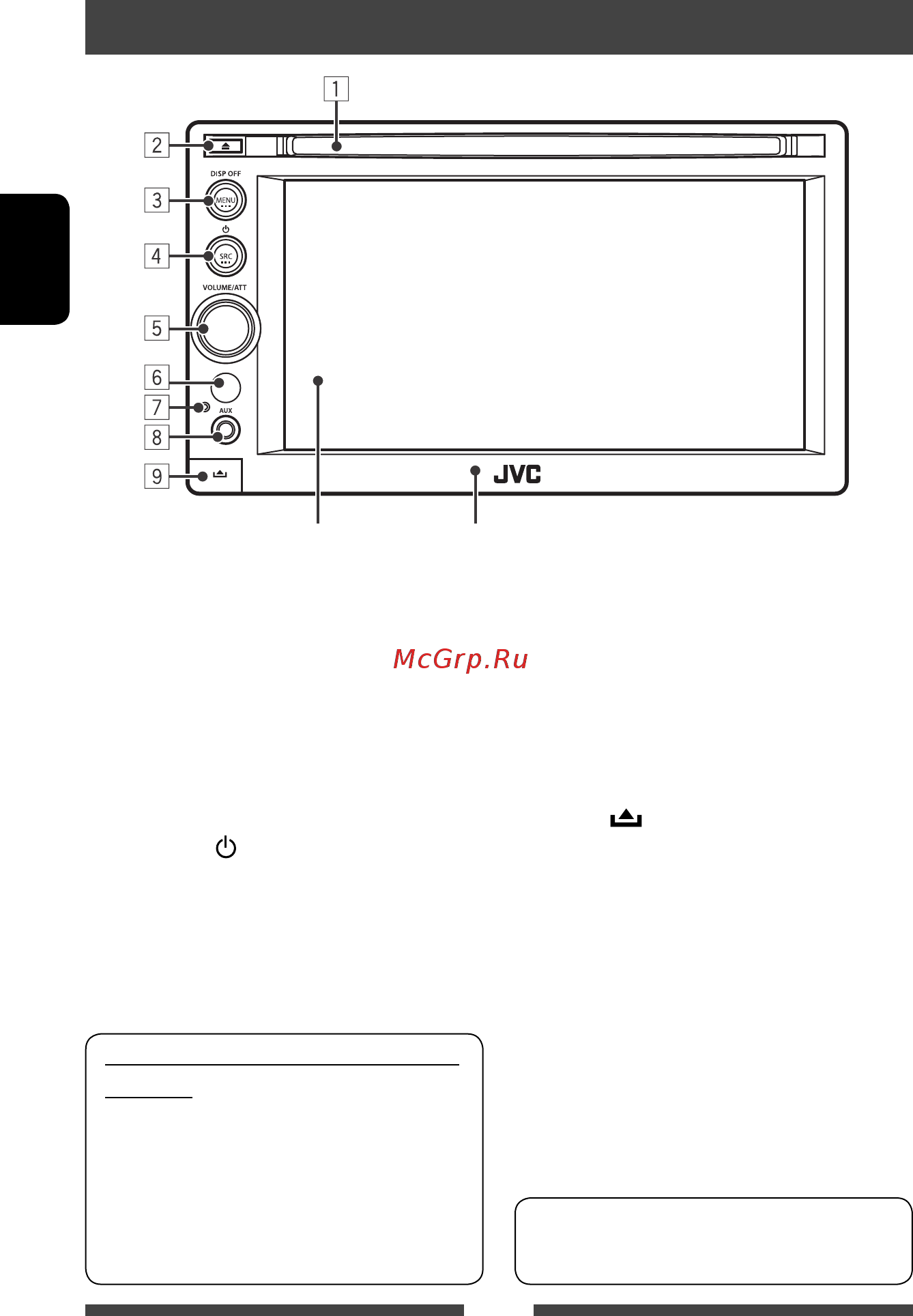 JVC KW-AV50EE+USB 4Gb [66/123] Назви та функції компонентів