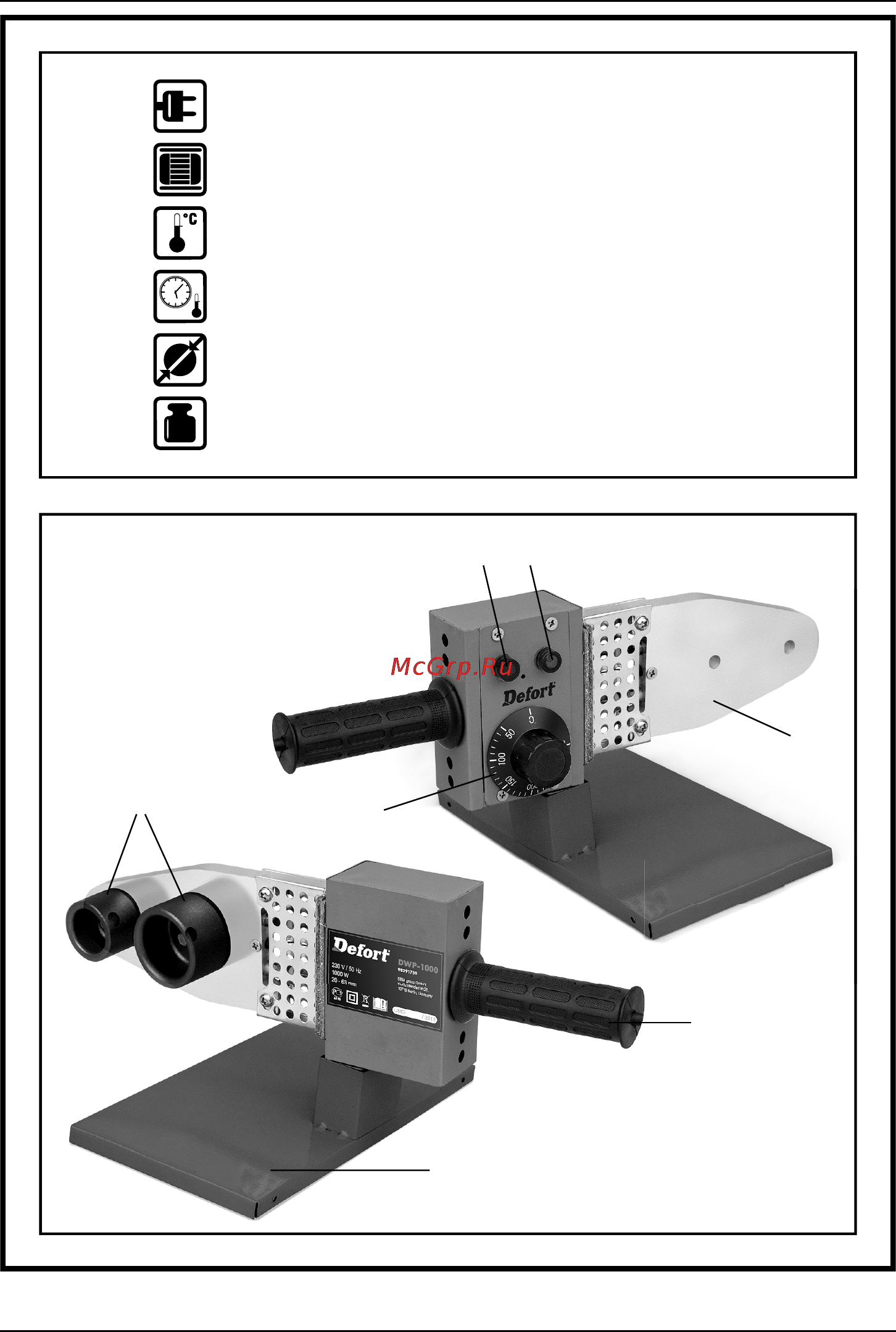 Defort DWP-1000 [2/20] 25 32 40 50 63 mm