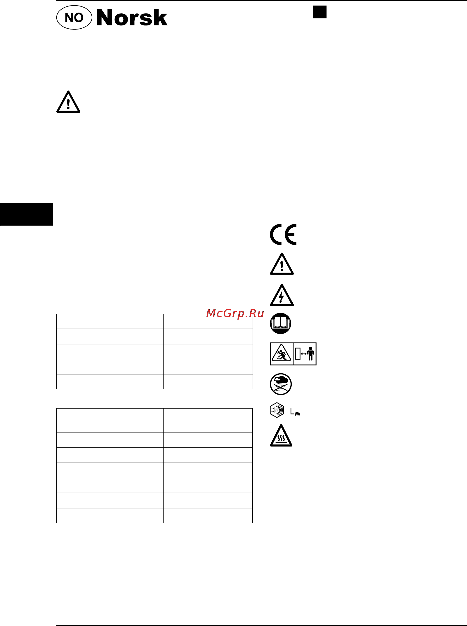Defort DGI-800 [30/88] Maskindata