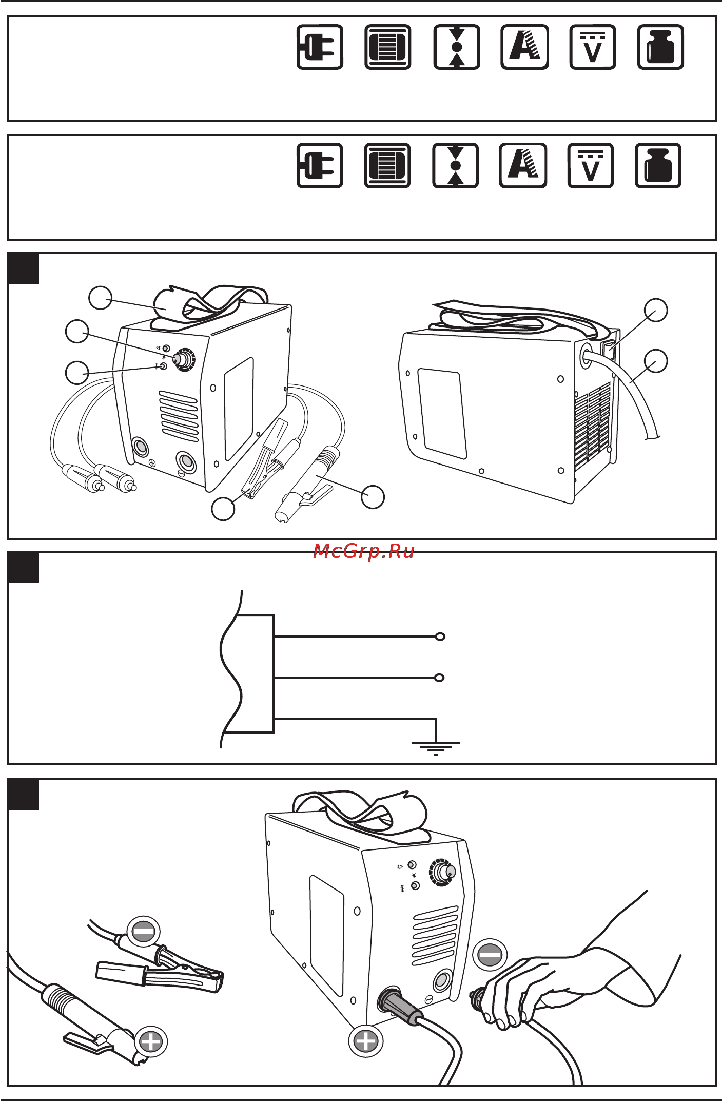 Defort DWI-160N [2/88] Cable connection to the mains socket