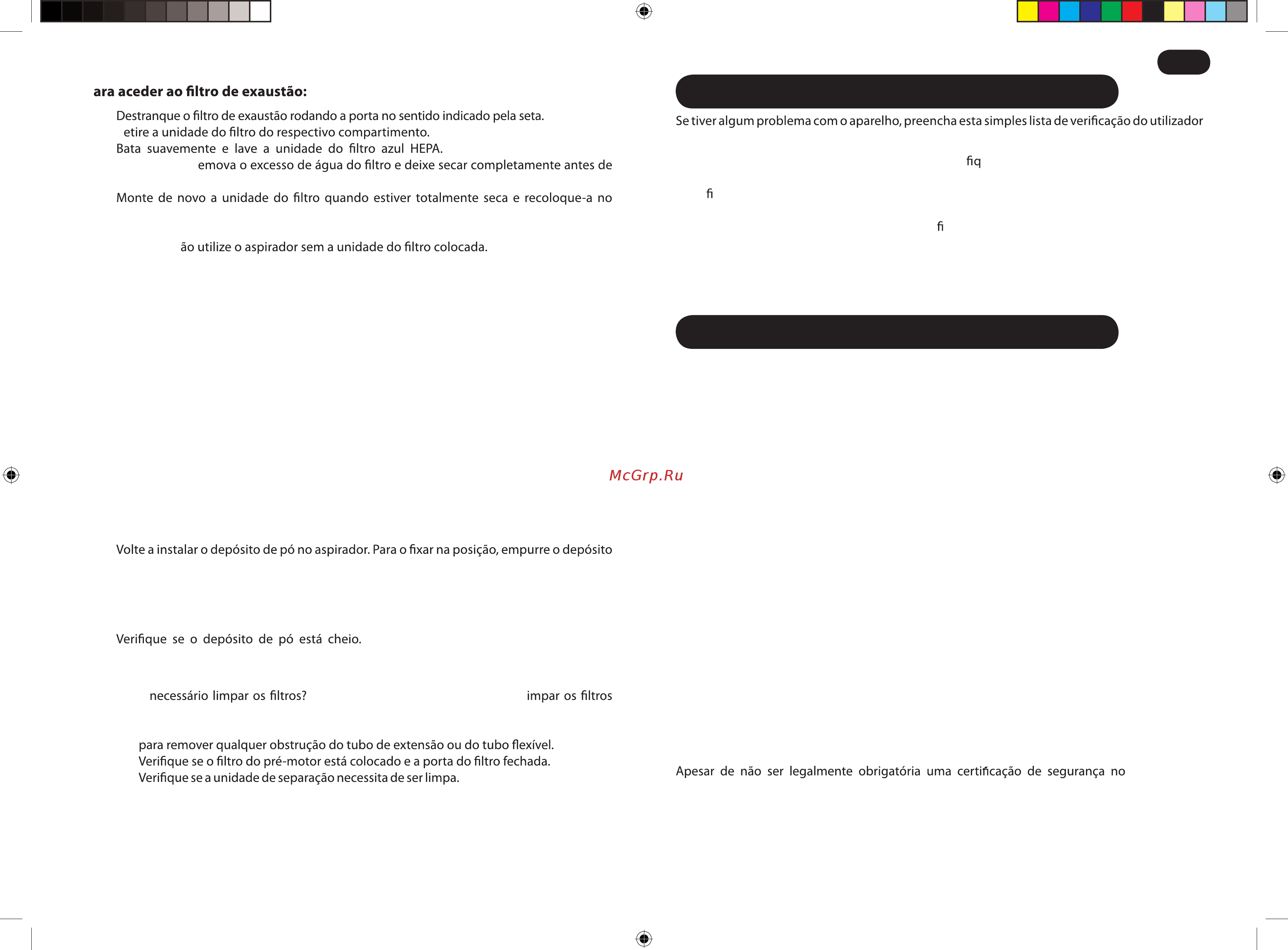 Hoover XARION PRO TXP 1520 019 [25/66] Informações importantes
