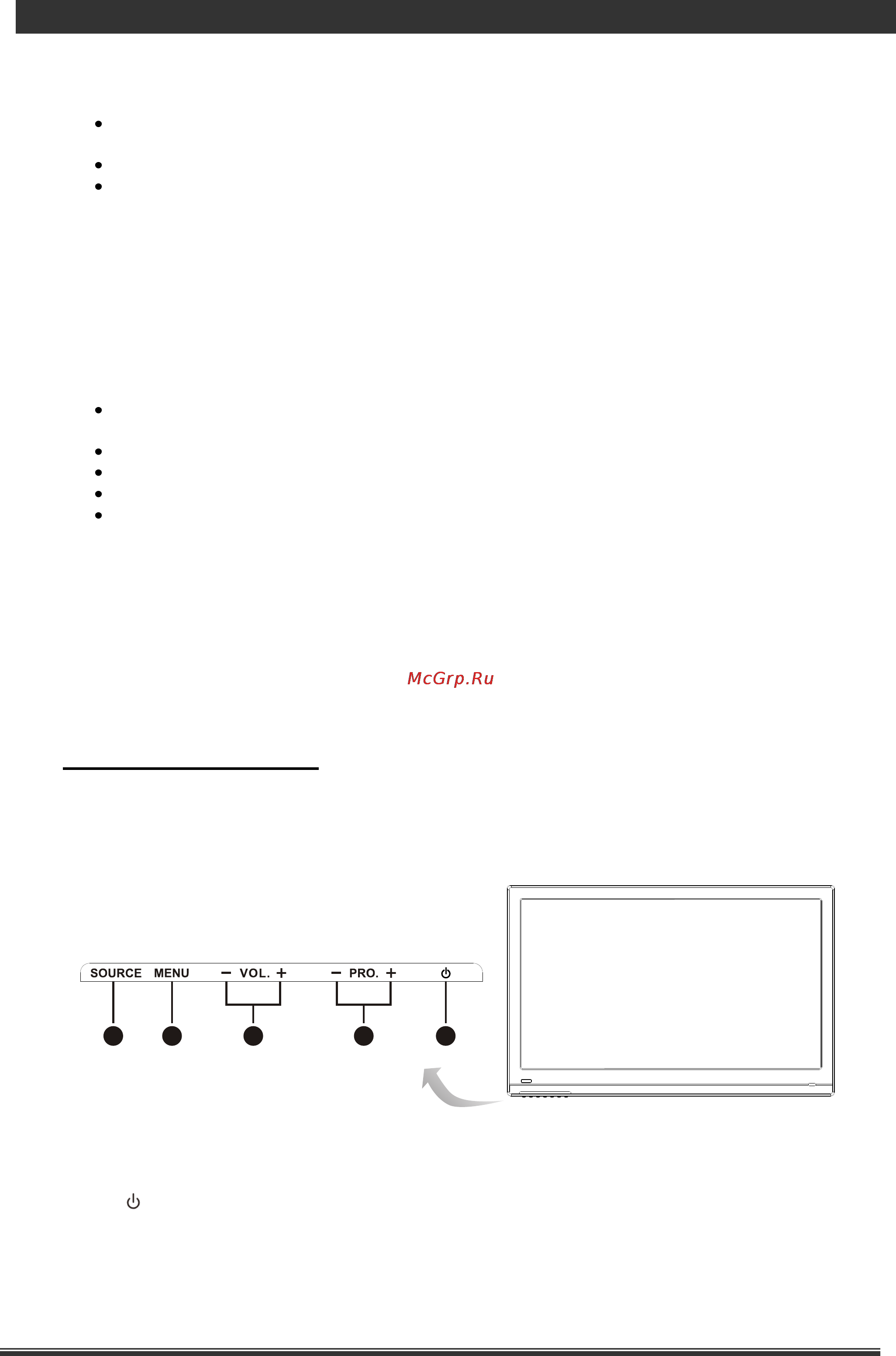 Liberton D-LED 2333 ABHDR [5/21] Кнопки на панели тв