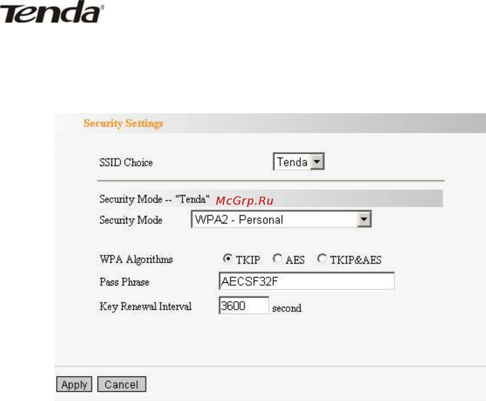 Tenda W306R [36/79] Wpa2 personal