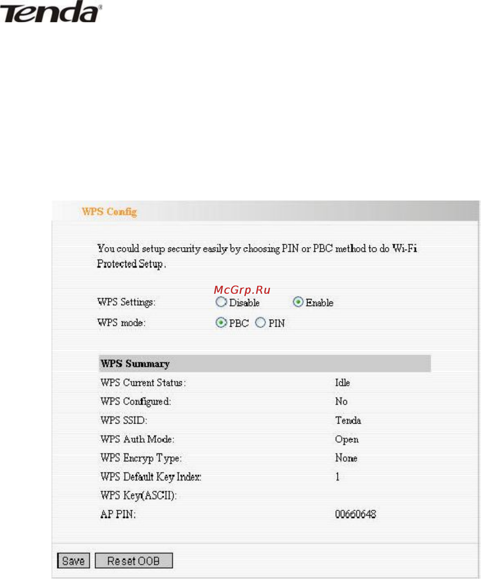 Tenda W306R [41/79] Wps setting установки защищенной сети wi fi