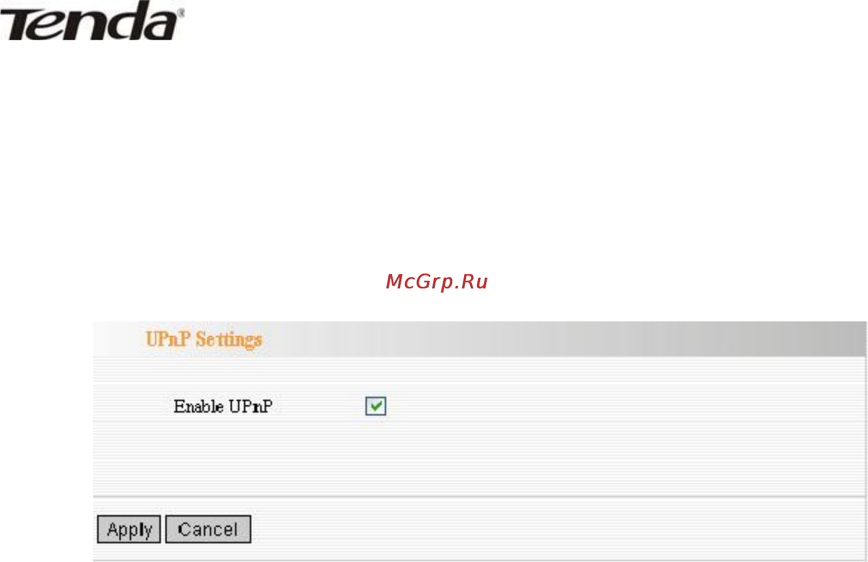 Tenda W306R [56/79] Upnp settings установки upnp