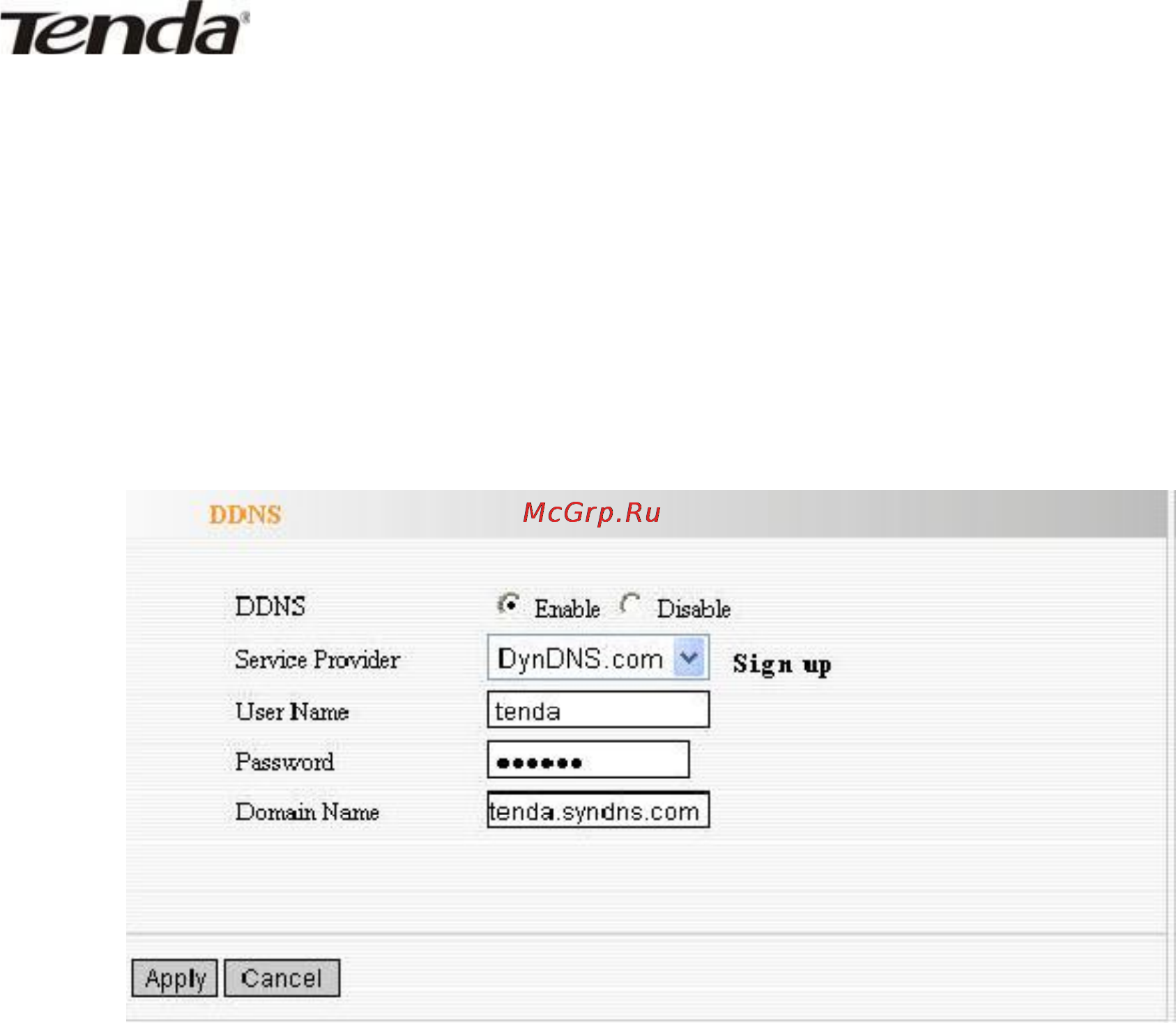Tenda W306R [71/79] Ddns динамический dns