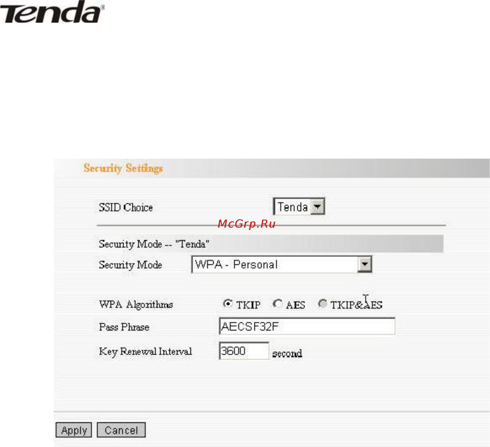 Tenda W302R [35/75] Wpa personal