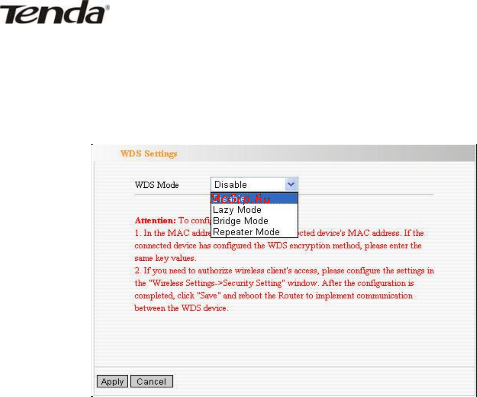 Tenda W268R [33/64] Wds settings настройки wds