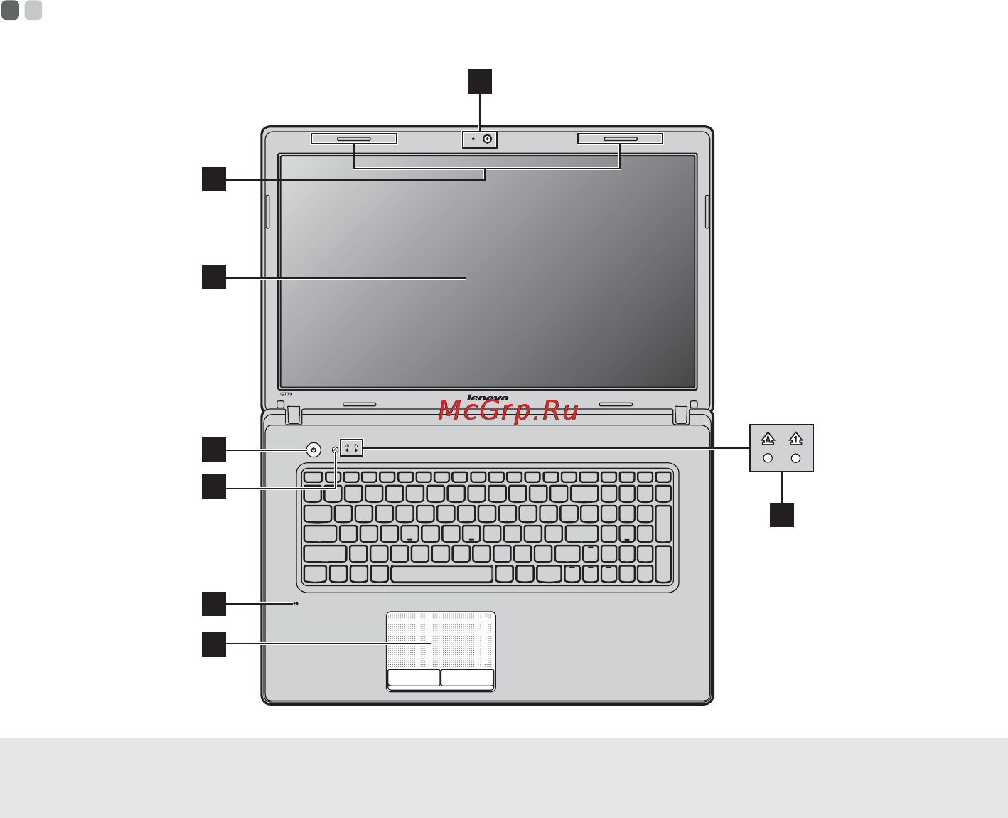 Lenovo IdeaPad G770 i3 2330M [5/52] Вид сверху
