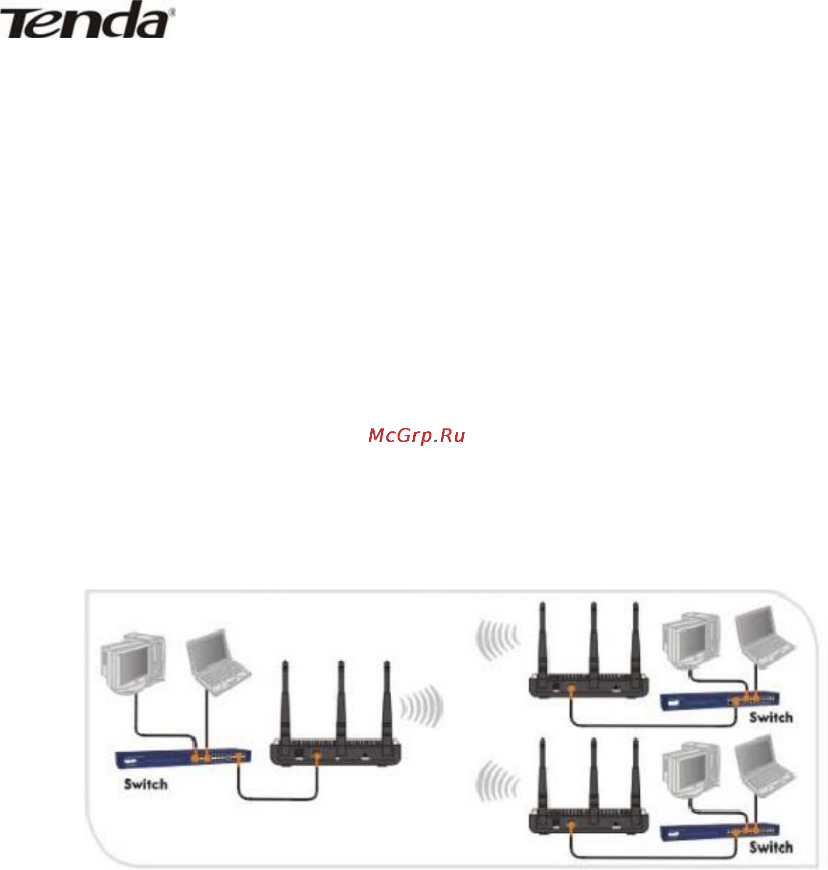 Tenda W300A [28/56] Применение и топология сети