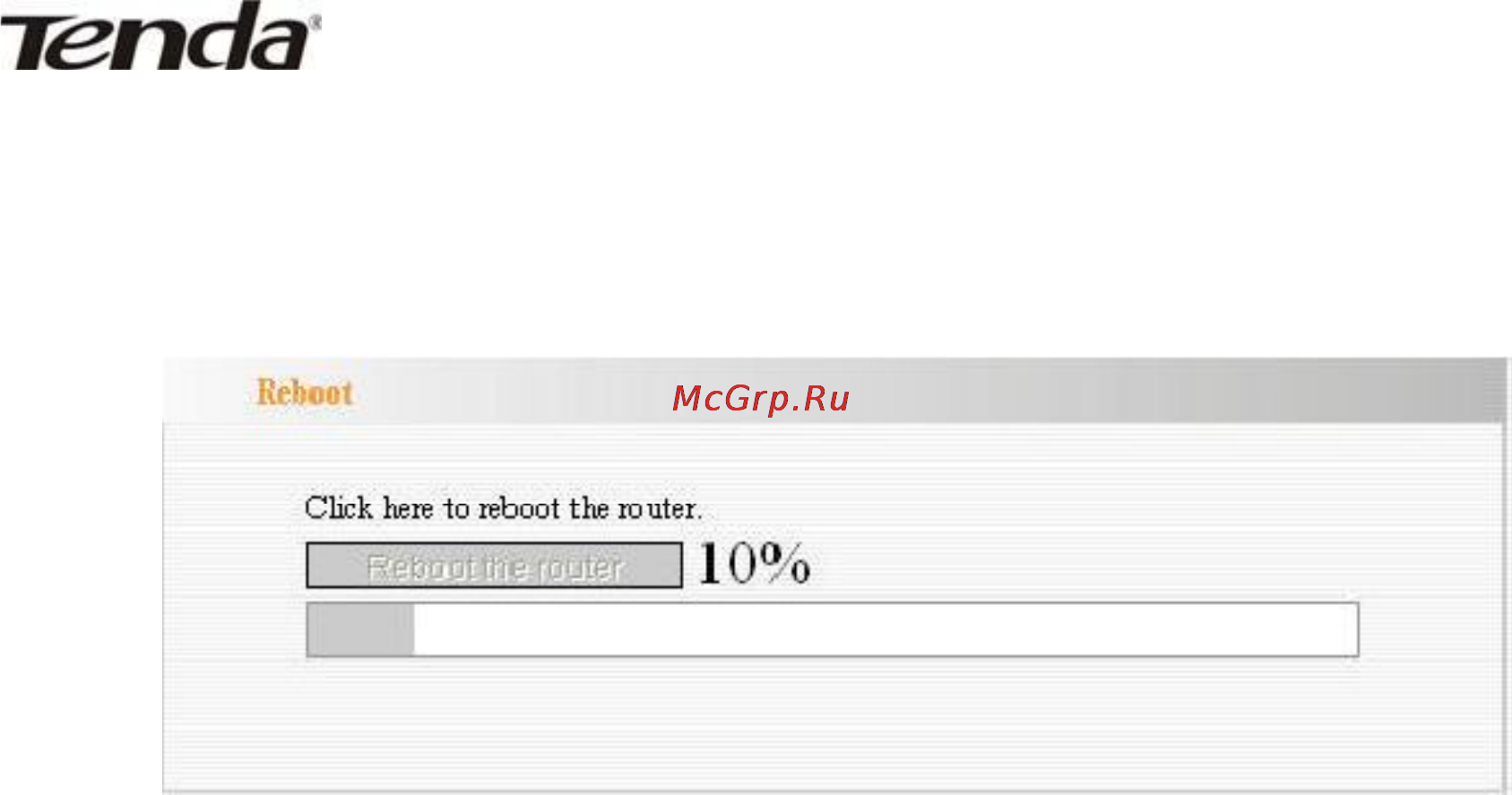 Tenda W300A [49/56] Reboot the router перезагрузка точки доступа