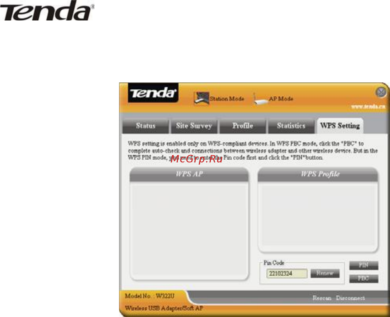 Tenda W322U [20/31] Wps setting установки wps