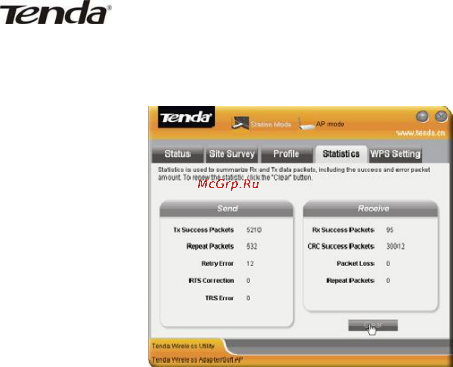 Tenda W311M [20/40] Statistics статистика