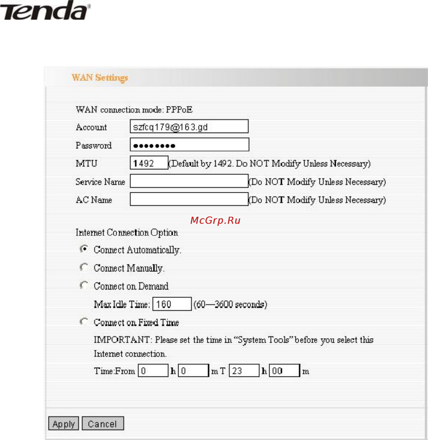 Tenda 3G611R+ Инструкция по эксплуатации онлайн [32/83] 61669