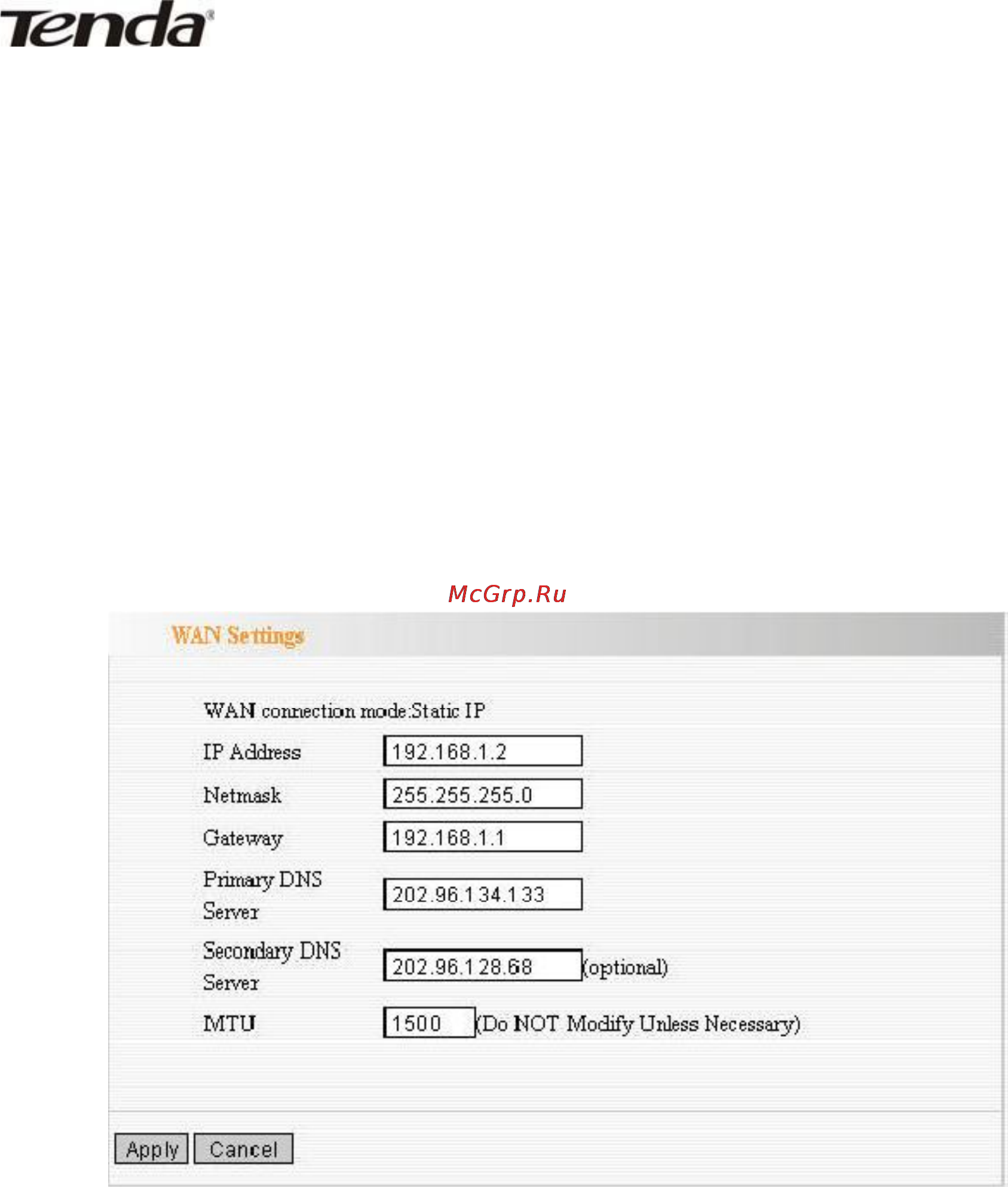 Tenda 3G611R+ Инструкция по эксплуатации онлайн [33/83] 61669
