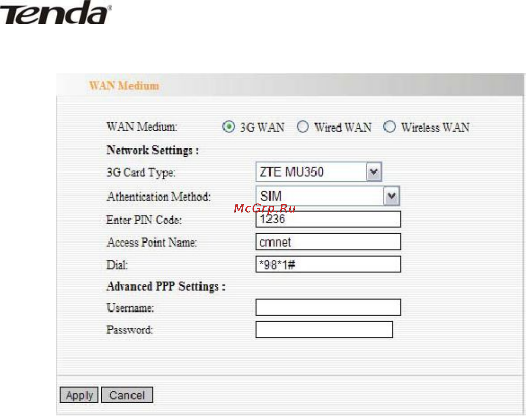 Tenda 3G611R+ Инструкция по эксплуатации онлайн [34/83] 61669