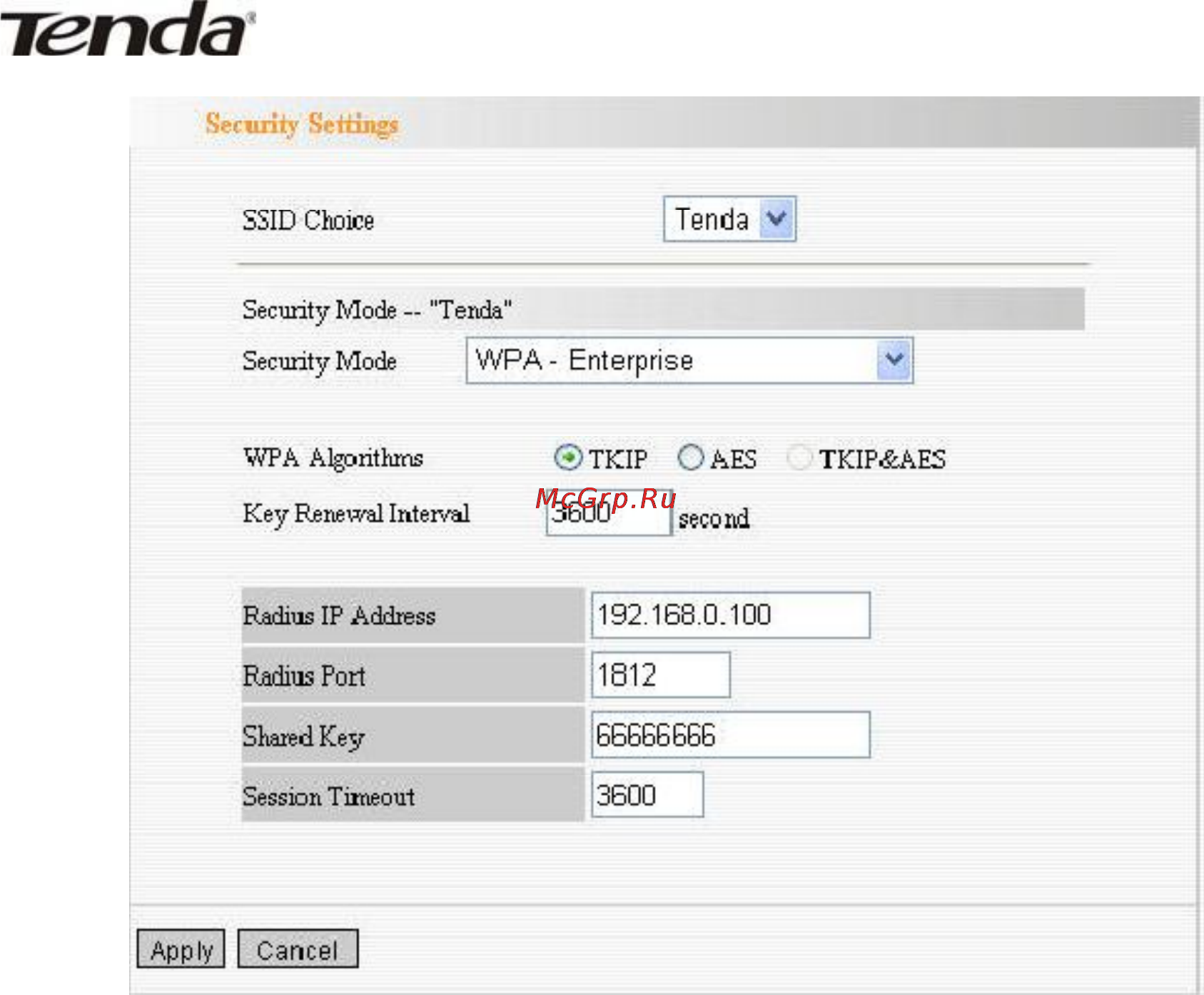 Tenda 3G611R+ [42/83] Wpa2 enterprise