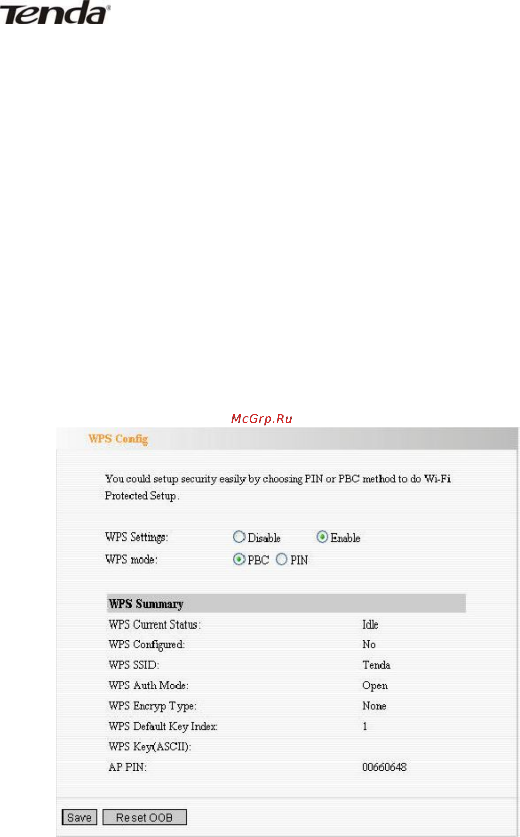 Tenda 3G611R+ [46/83] Wps settings установки защищенной сети wi fi