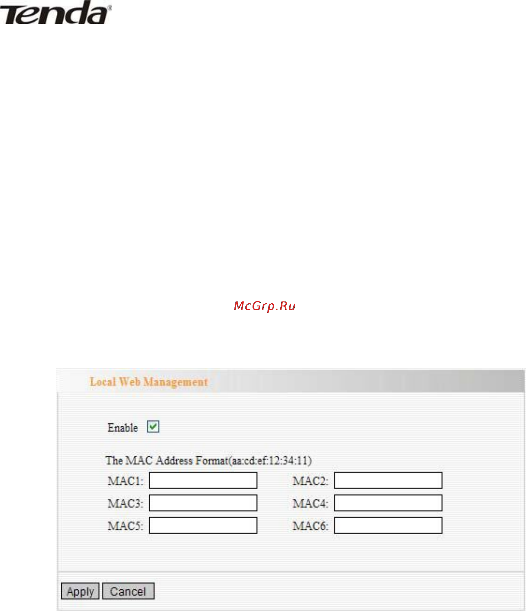 Tenda 3G611R+ [67/83] Local web management локальное управление через веб интерфейс