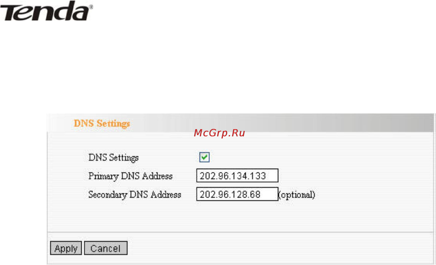 Tenda R502 [21/42] Dns настройки dns