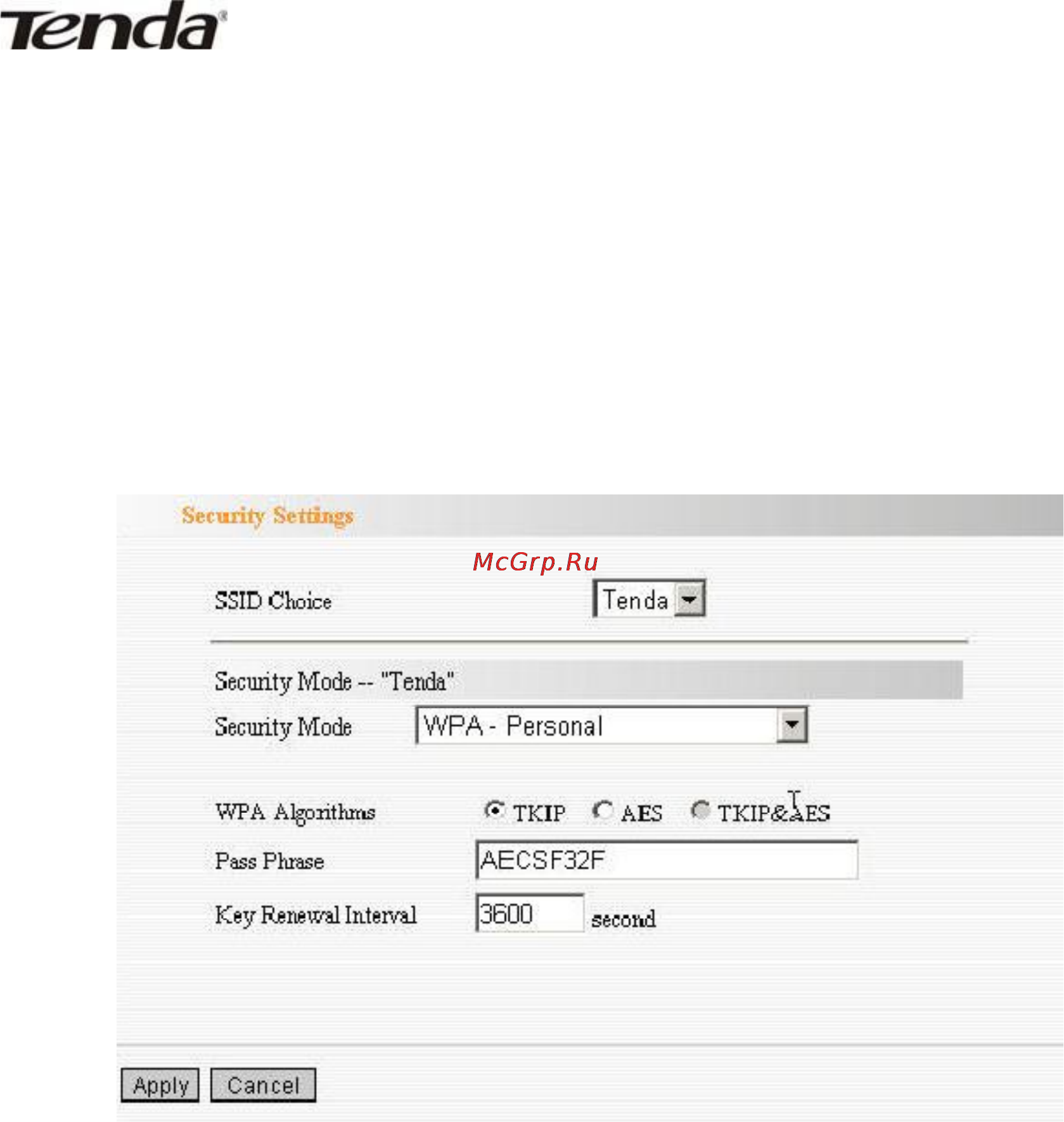 Tenda W300D [33/72] Wpa personal
