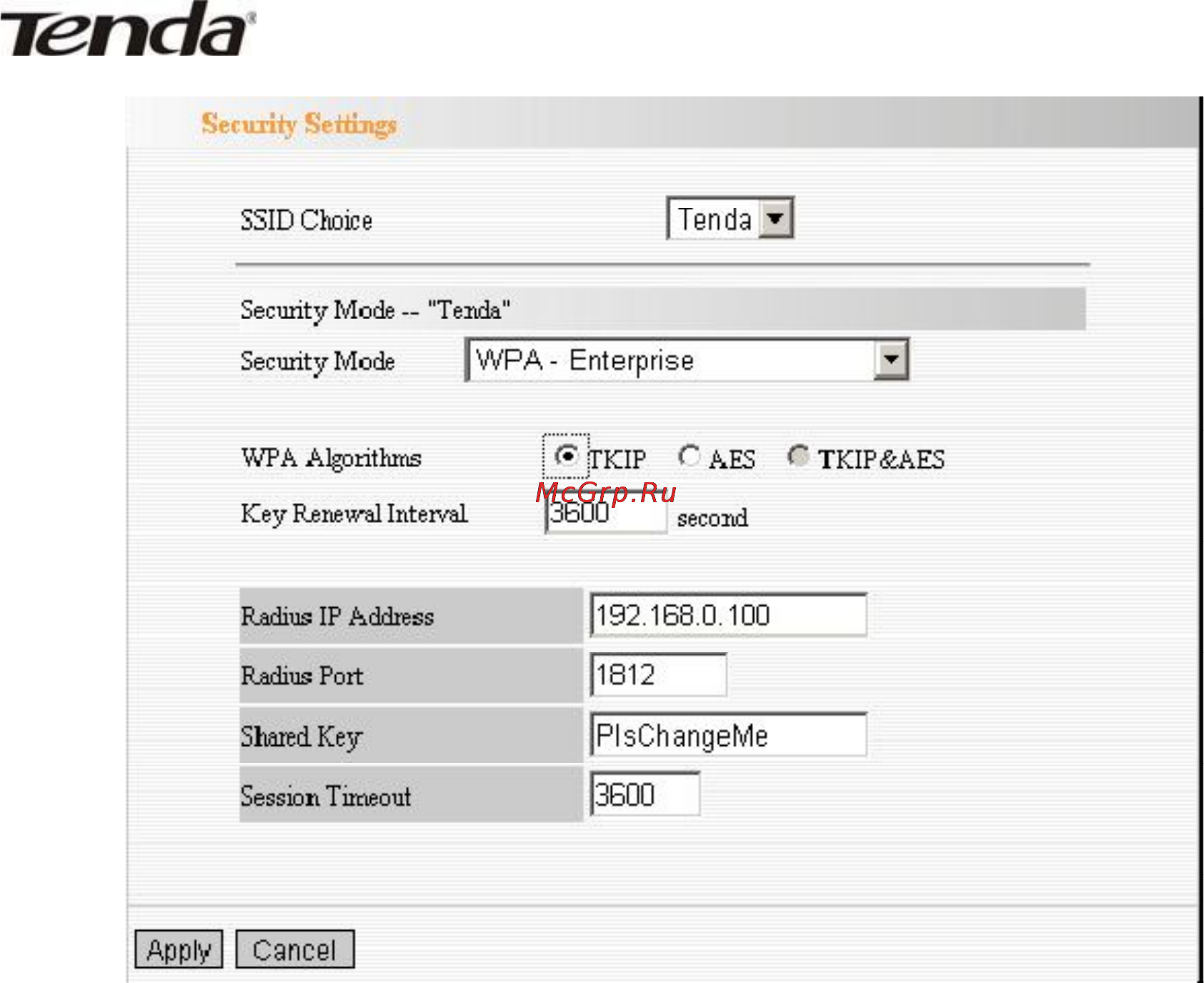 Tenda W300D [35/72] Wpa2 enterprise