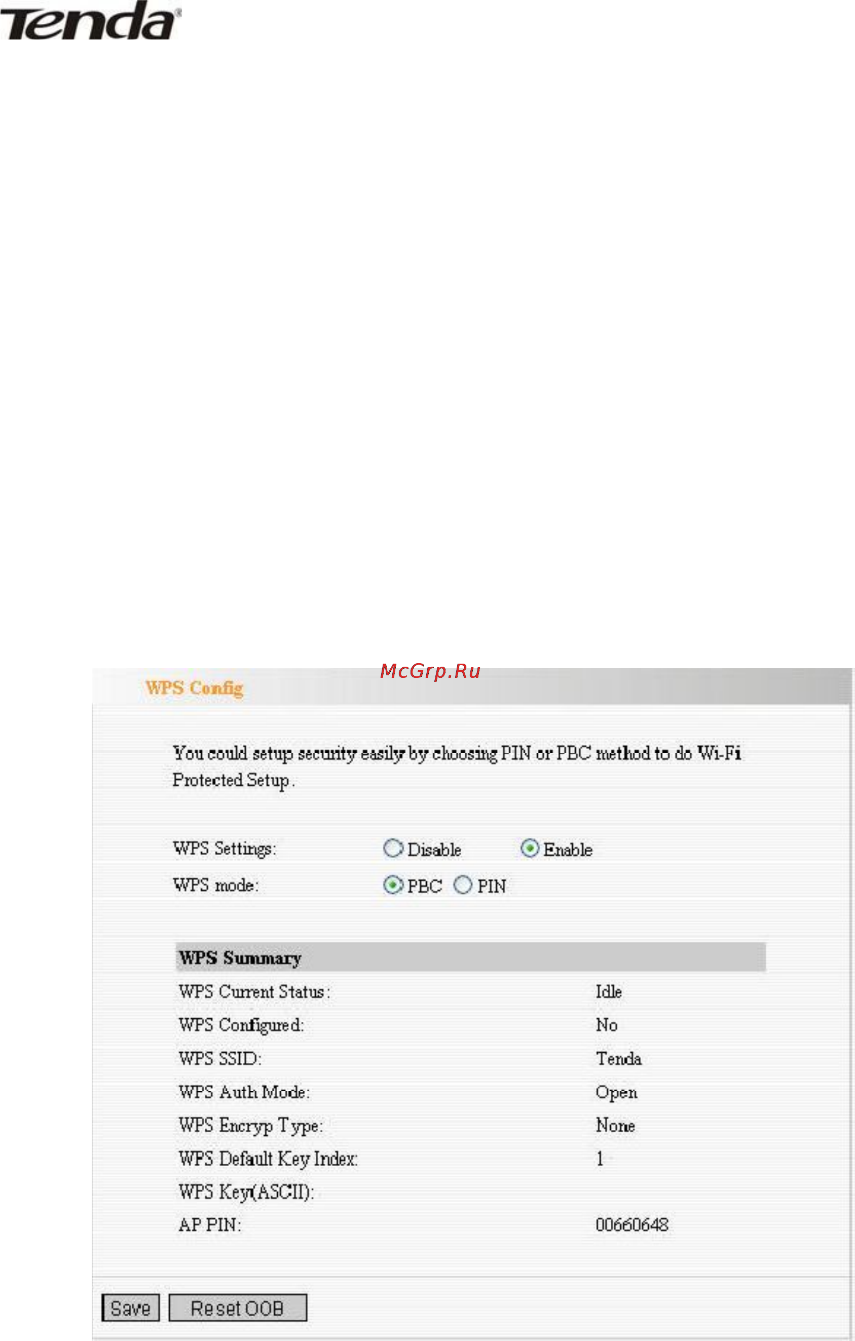 Tenda W300D [38/72] Wps setting установки защищенной сети wi fi