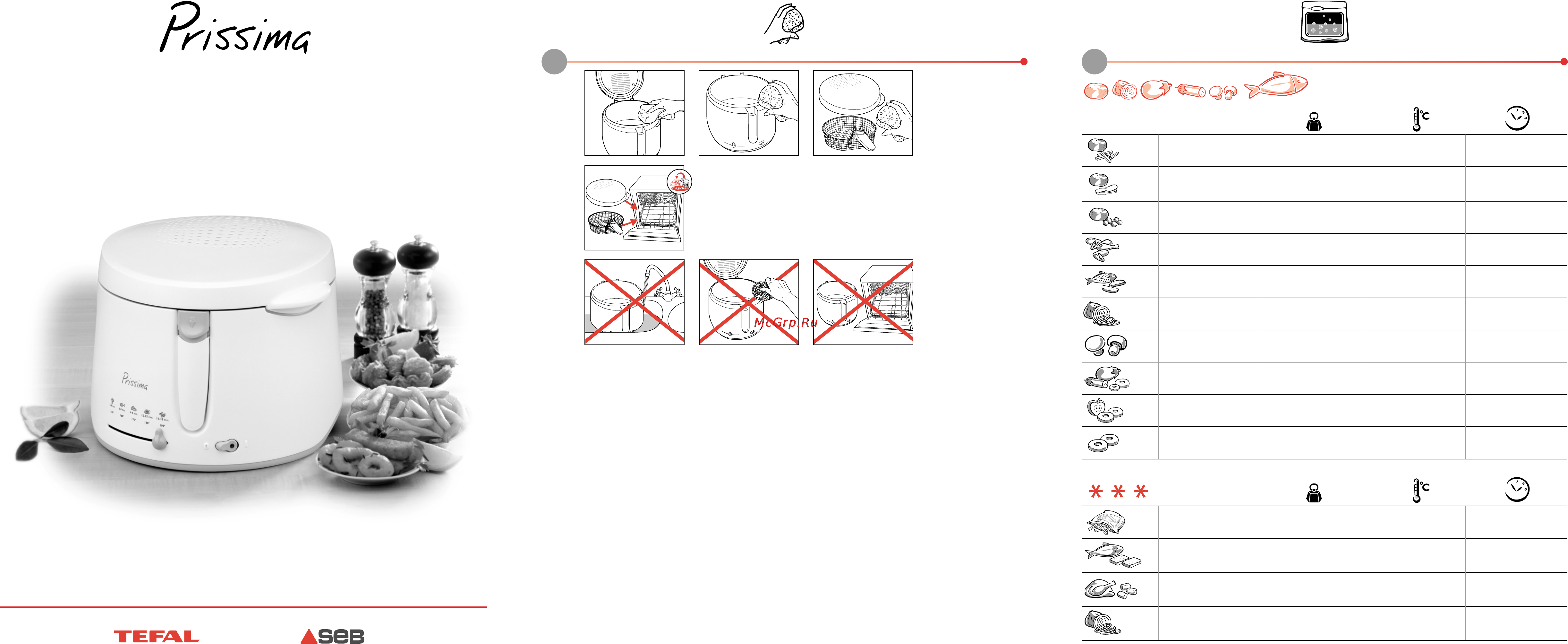 Tefal PRISSIMA [2/2] Http www tefal com http www seb fr