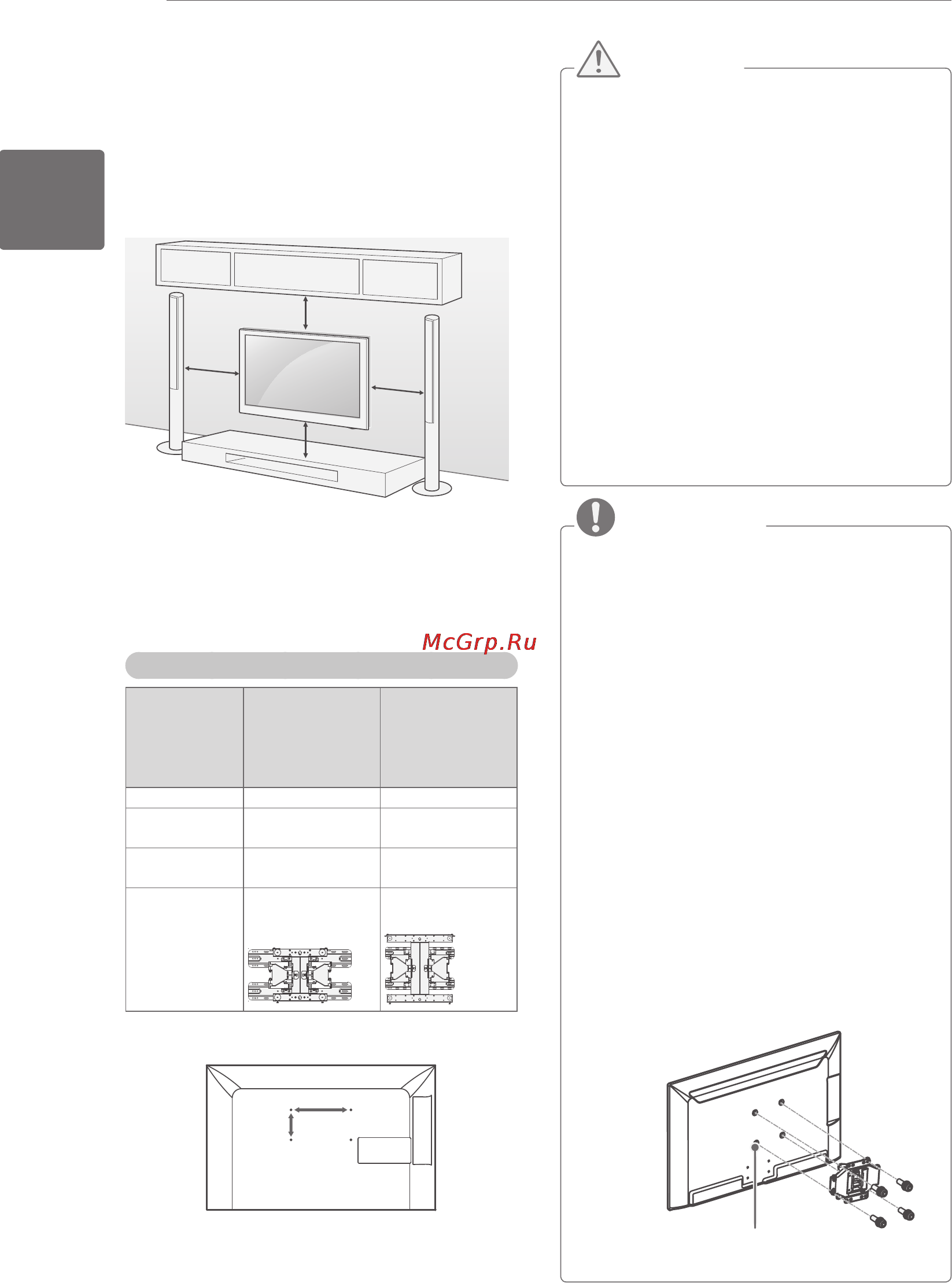 LG 32 LS562T [48/100] Кабыргага орнату