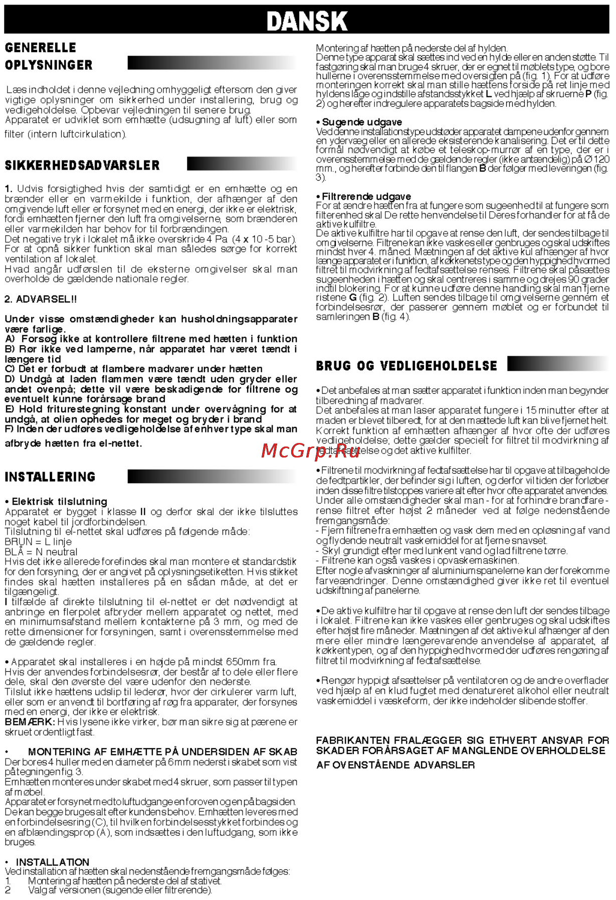 Liberton 7001 [13/20] Brug og vedligeholdelse
