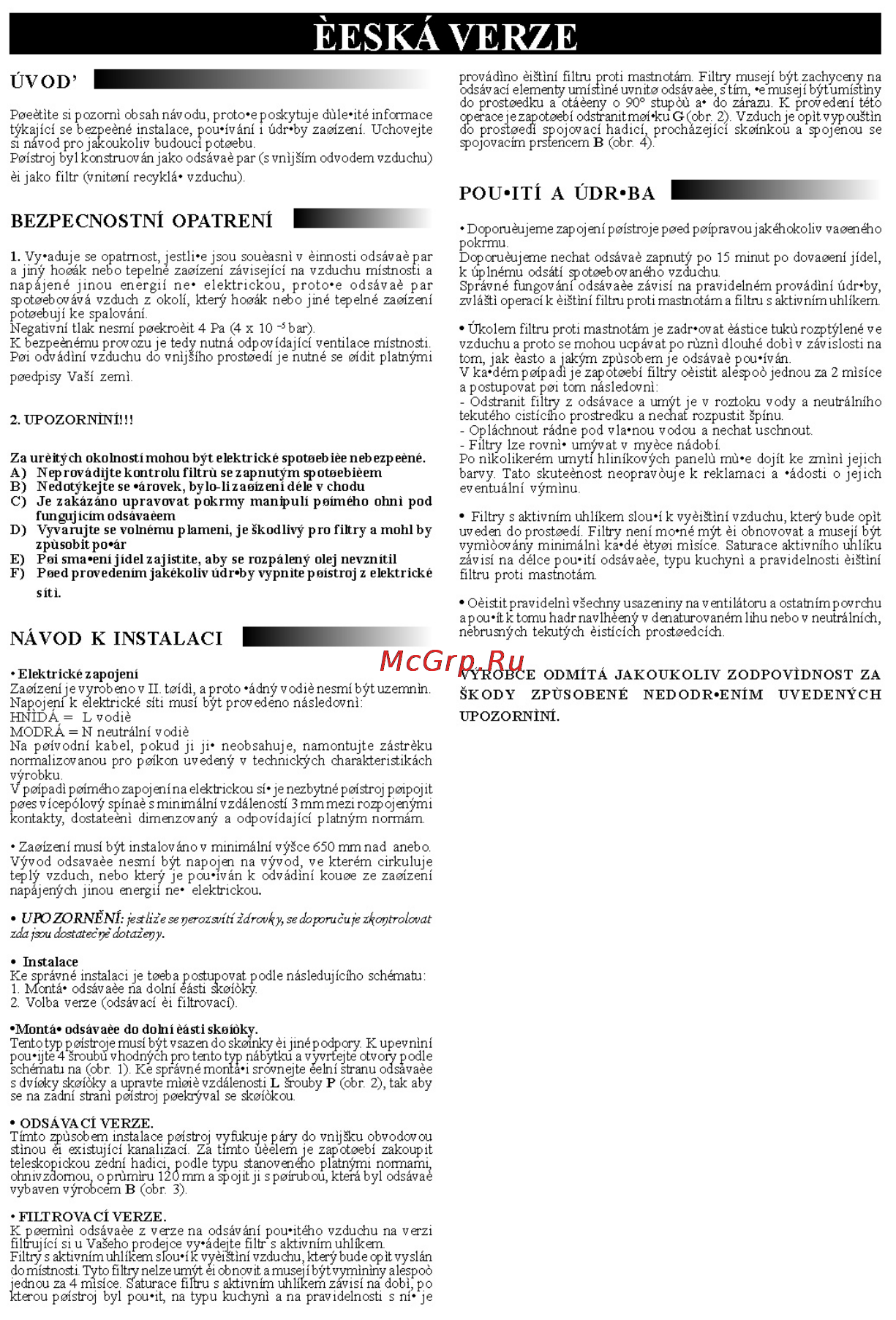Liberton 7001 [18/20] Éeská verze