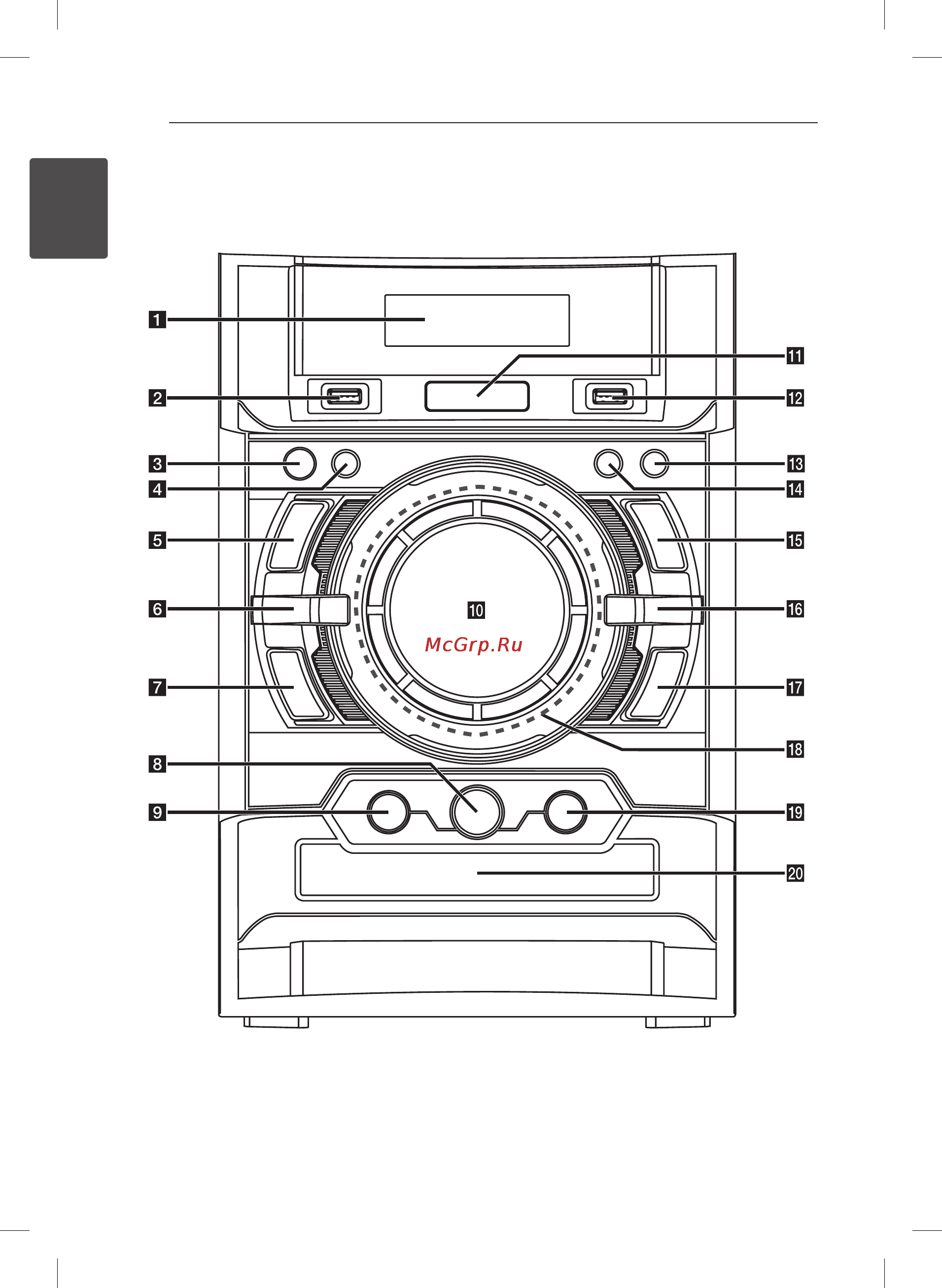 LG CM4320 [8/28] Передняя панель