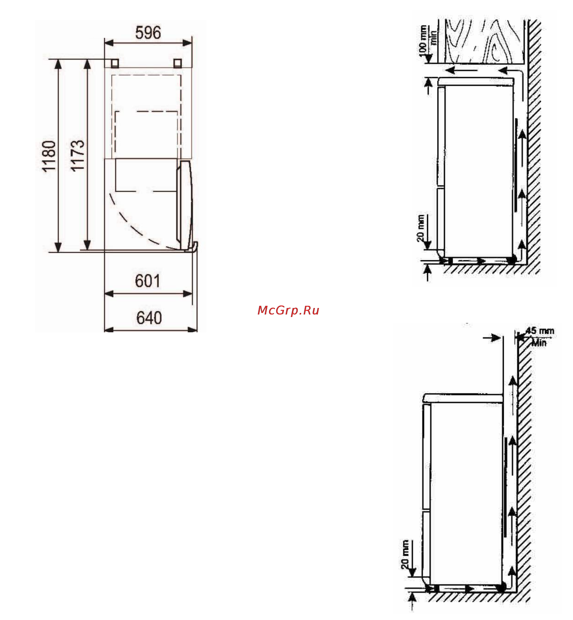 Electrolux ERB36098W [7/23] Выбор места расположения холодильника