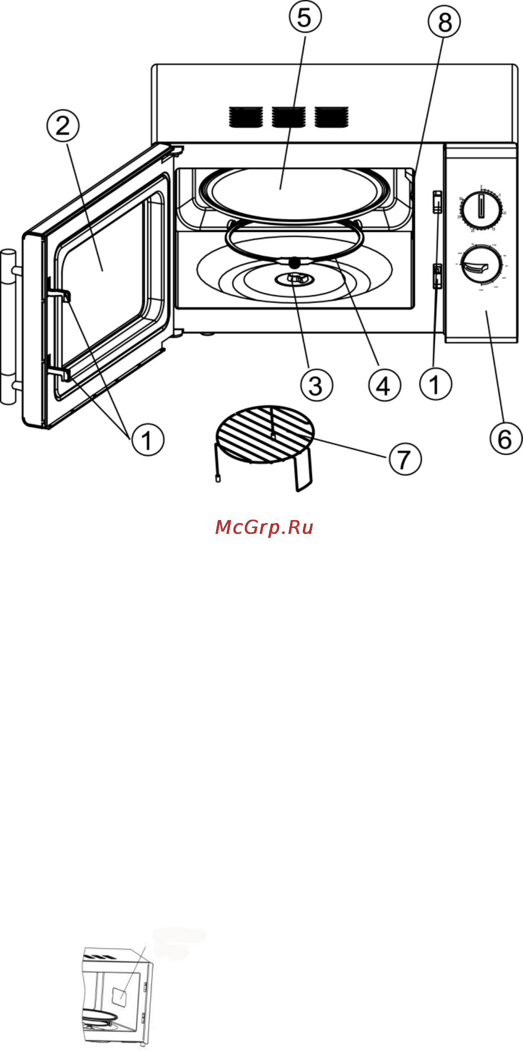 Liberton SMD2-208 DIH-P [3/8] Устройство микроволновой печи