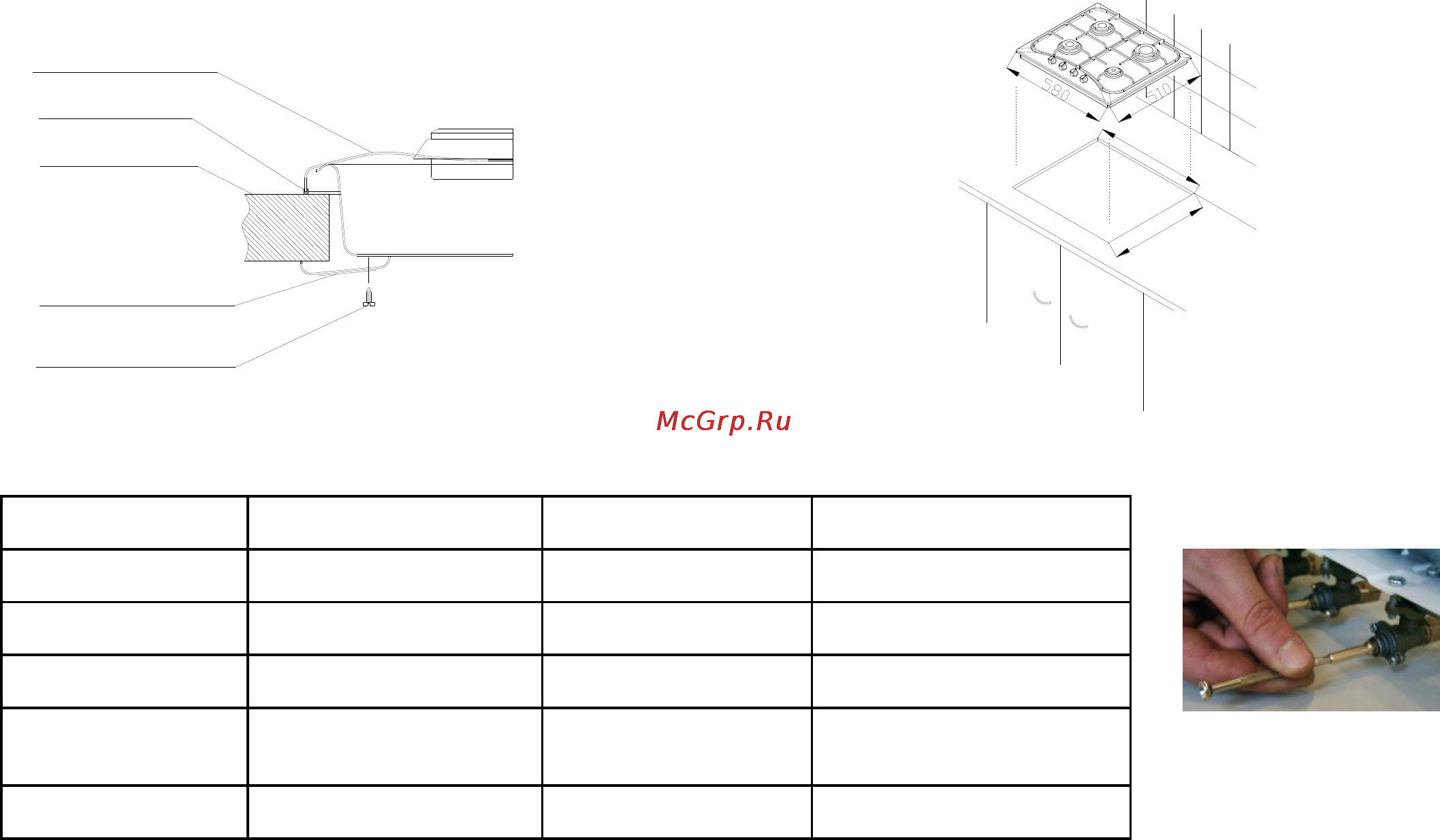 Liberton H 6400 KGR [4/16] Встановлення вашої плити панель плити вбудована
