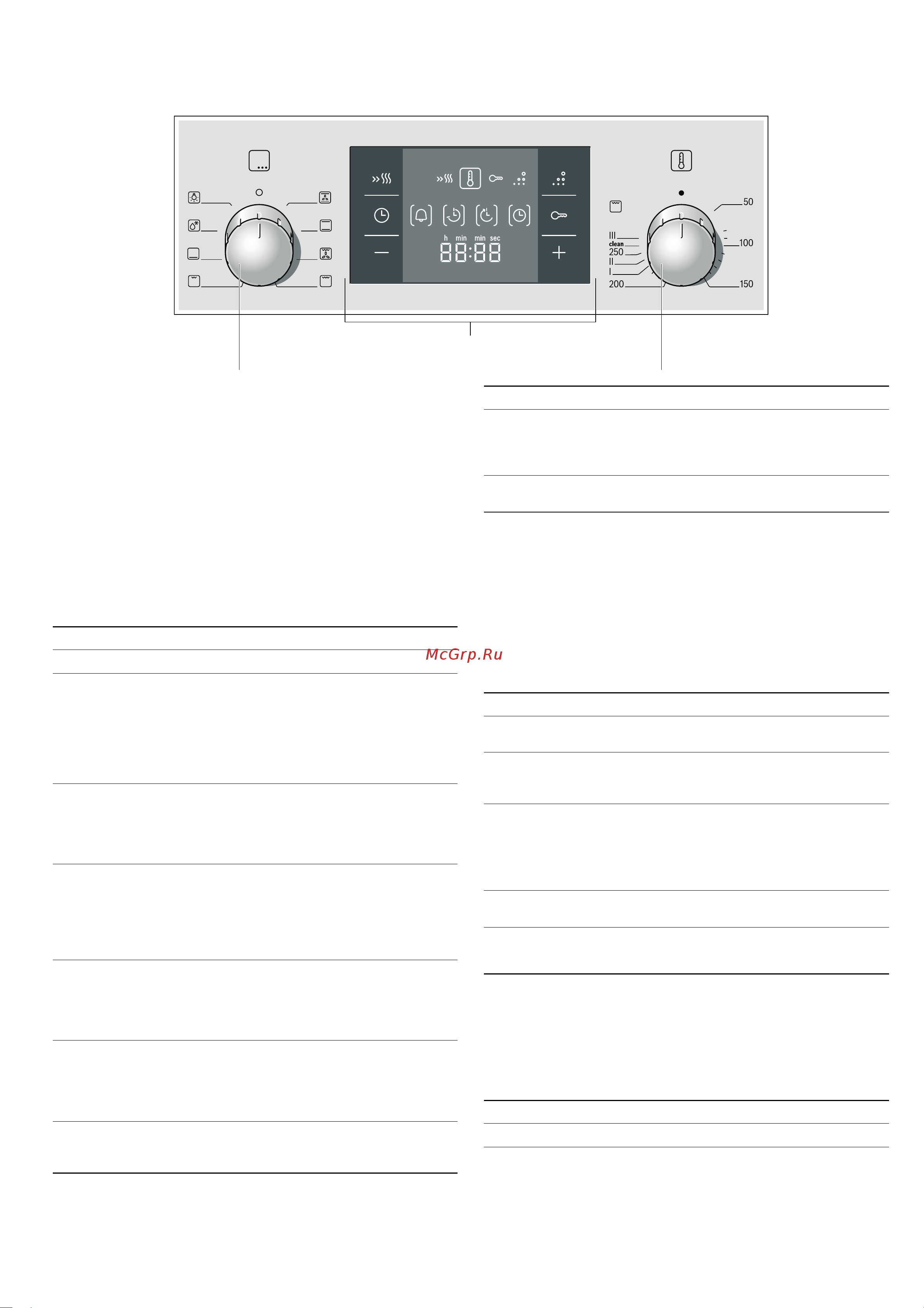 Bosch HBG43T460 [4/22] Кнопки управления и индикаторная панель