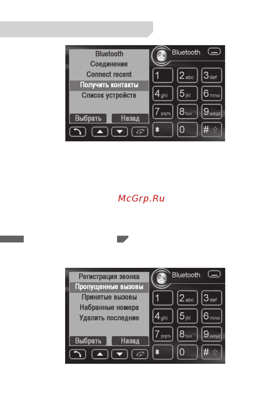Incar CHR-6100 PJ [20/37] Bluetooth свободные руки