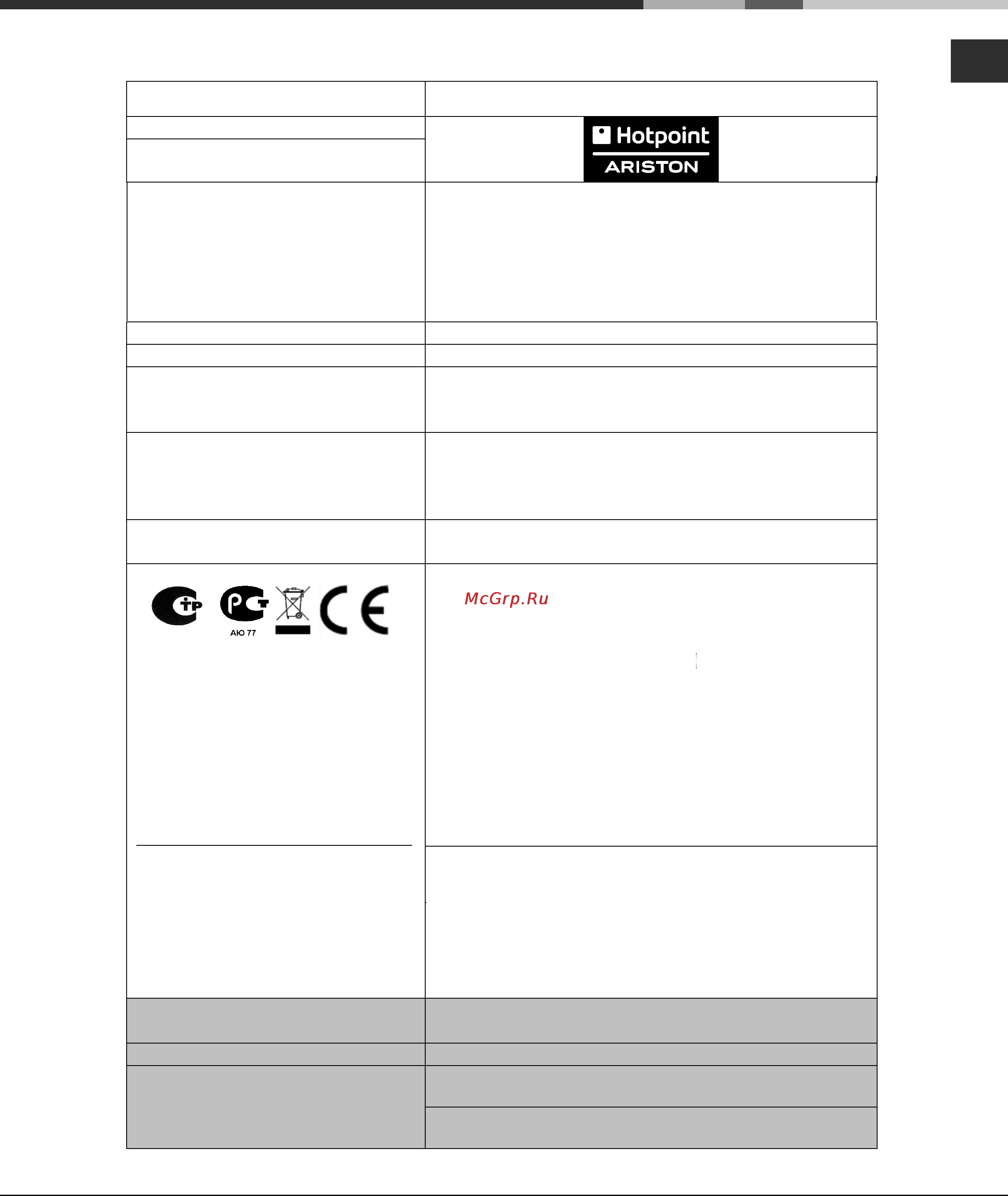 Hotpoint-Ariston RO642 TOIRFH [14/15] Польша
