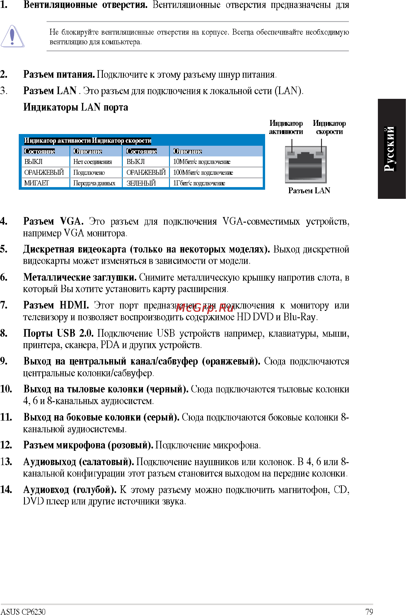 Asus CP6230 RUCH18 Инструкция по эксплуатации онлайн [13/66] 63261