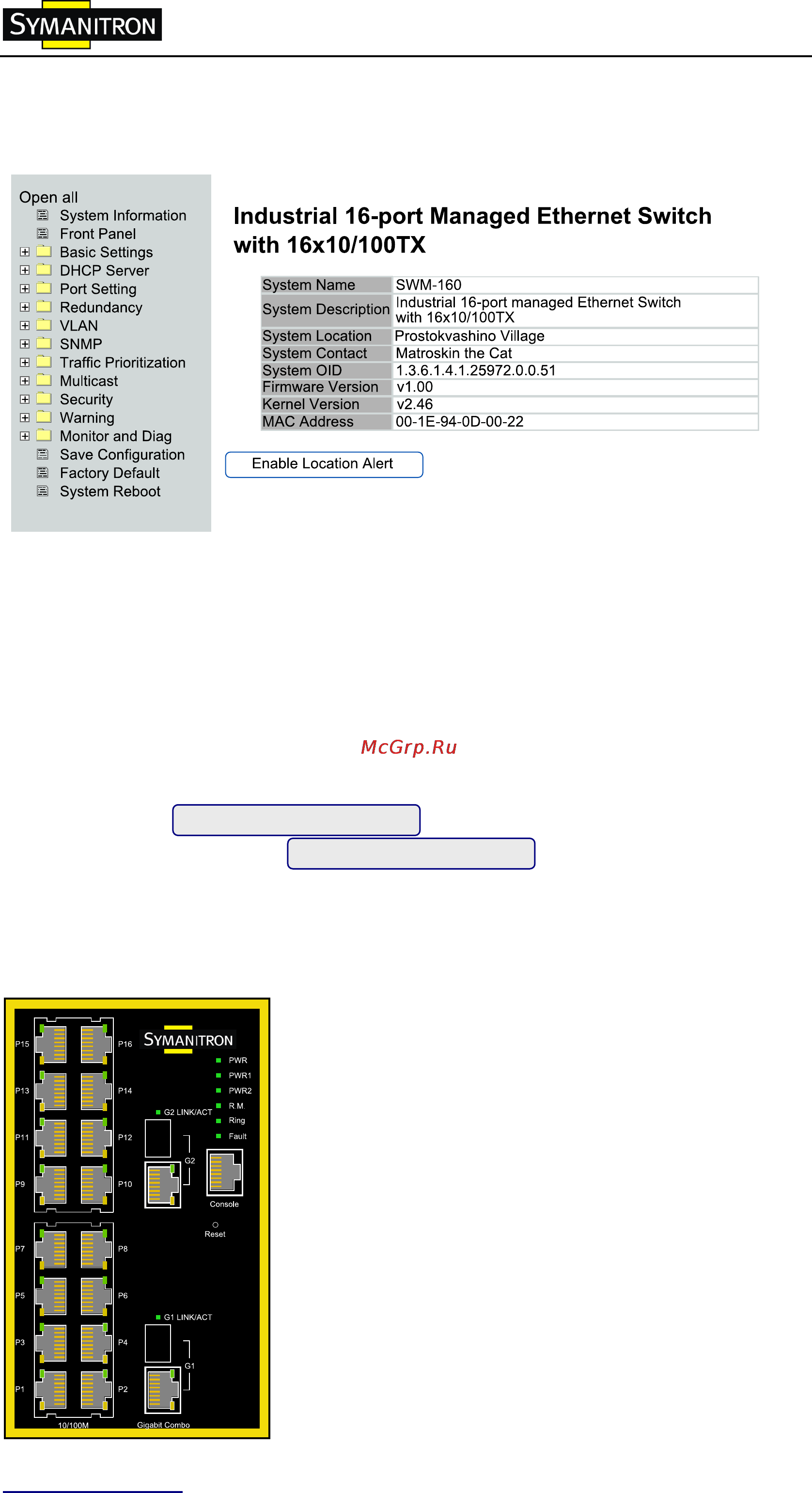 Symanitron SWM-160 [19/96] Информация о системе