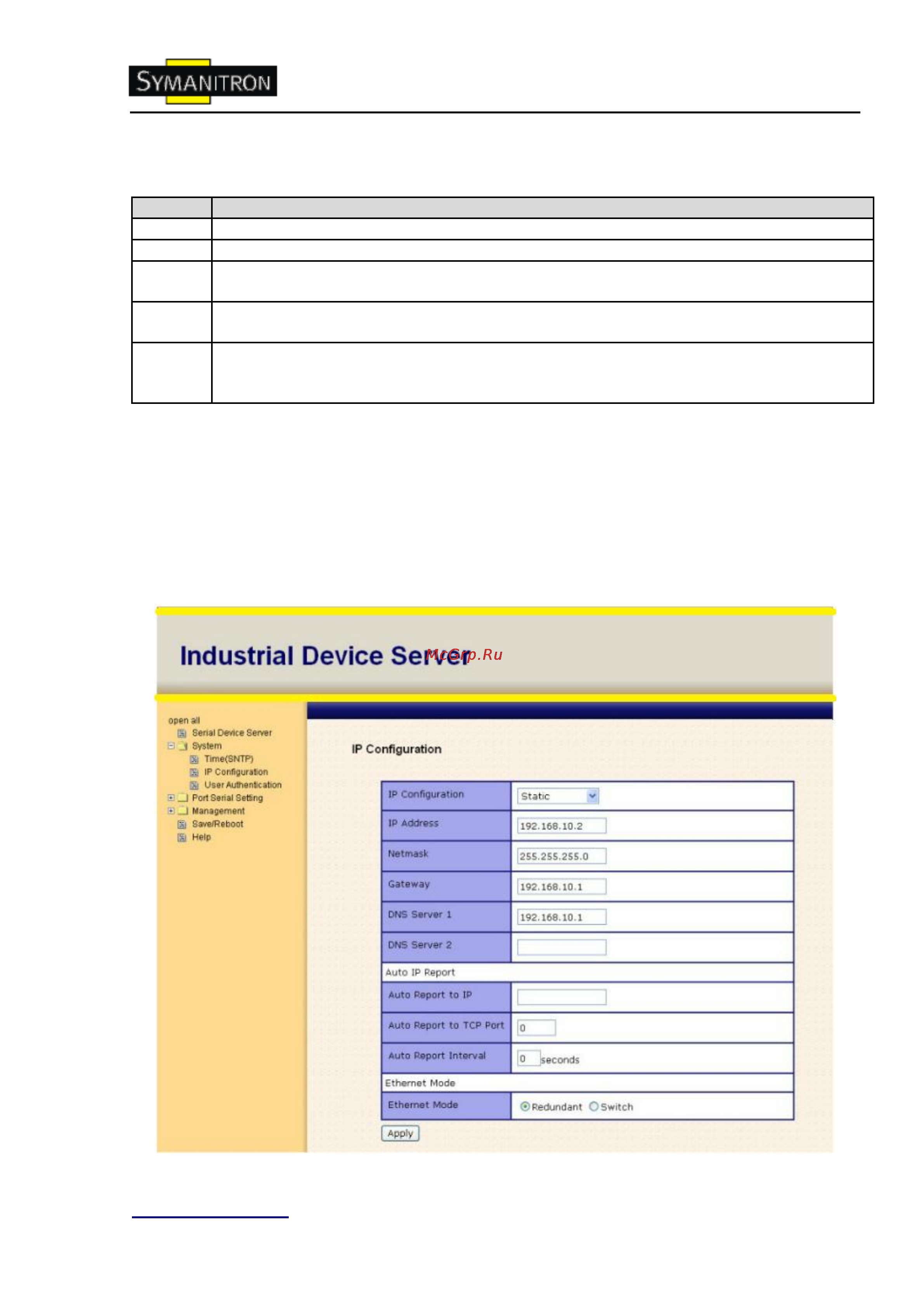 Symanitron DS-11F [28/43] Настройка ip