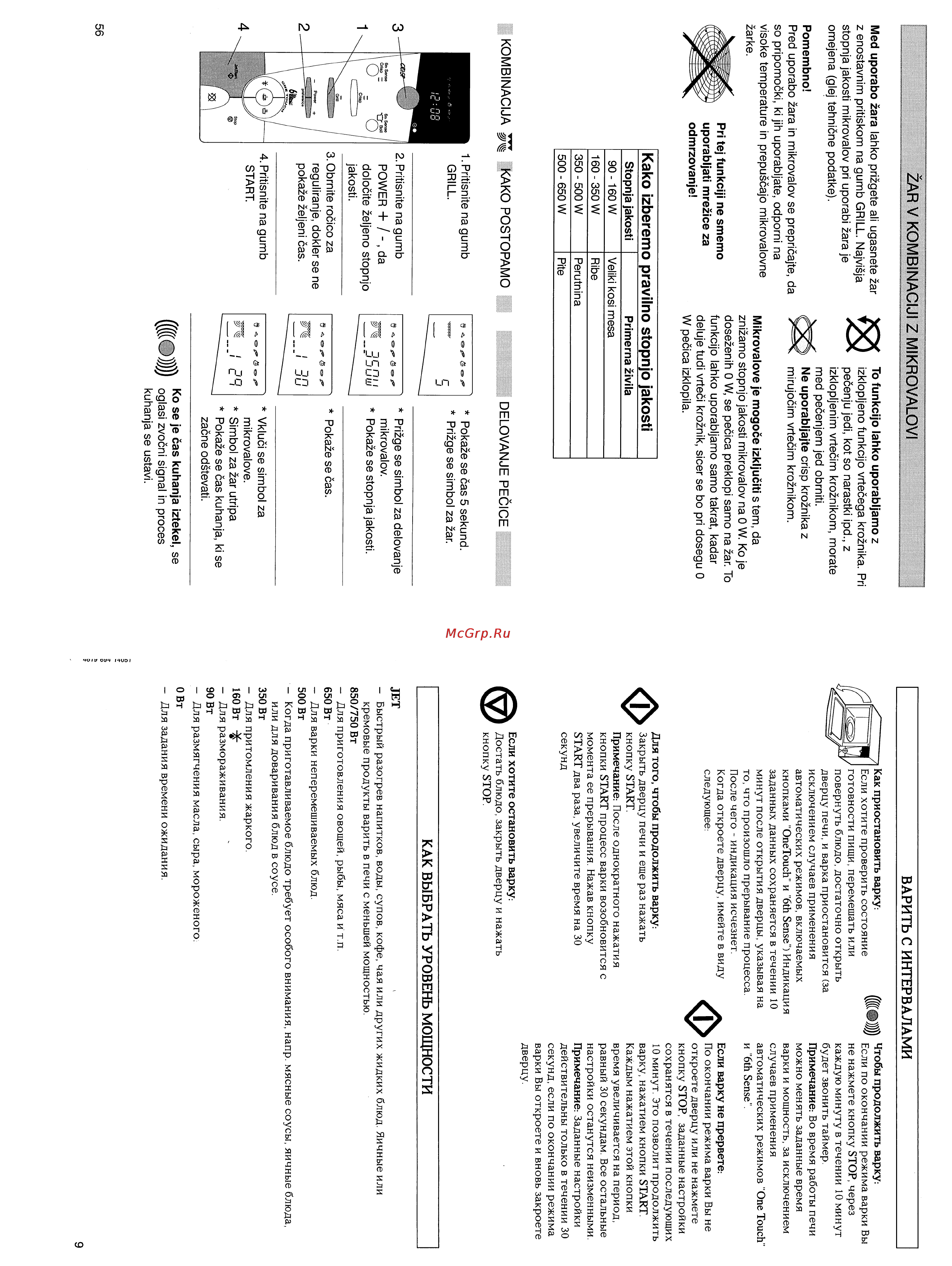 Whirlpool MT 245 [9/32] Как выбрать уровень мощности