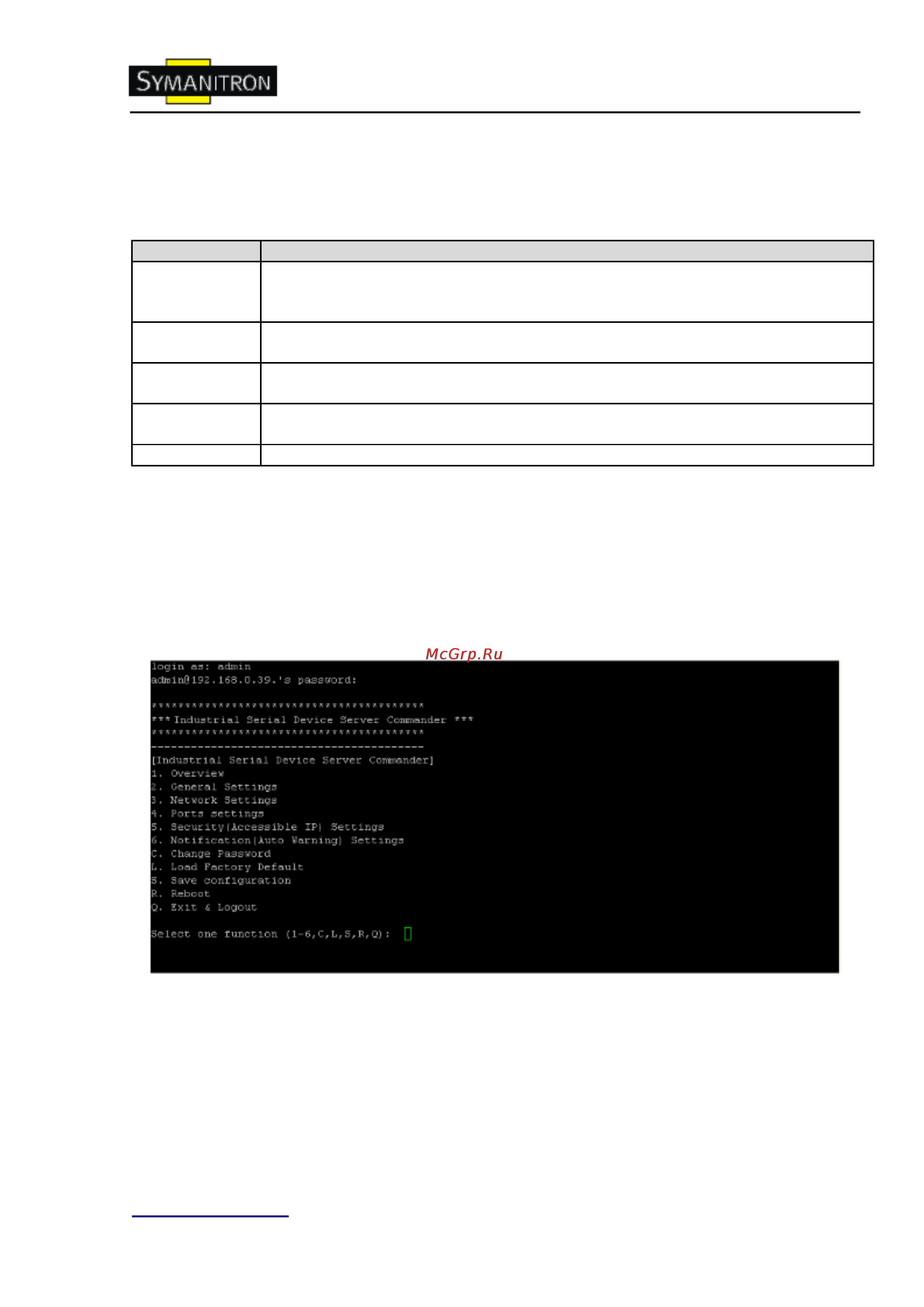 Symanitron DS-42 [48/50] Настройка через консоль ssh