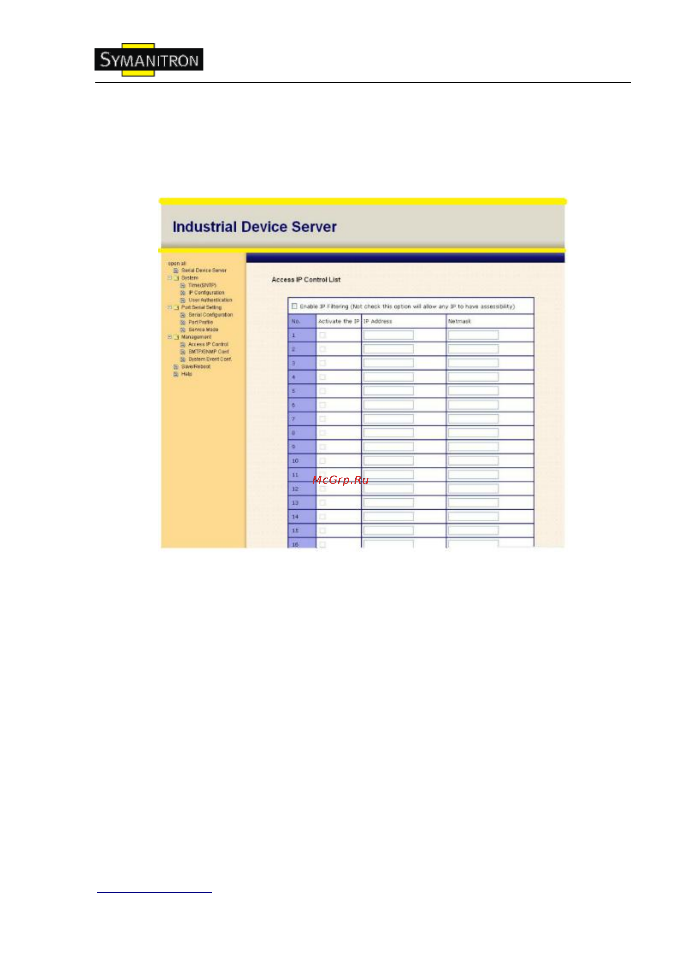 Symanitron DS-11-WG [46/53] Настройка smtp snmp