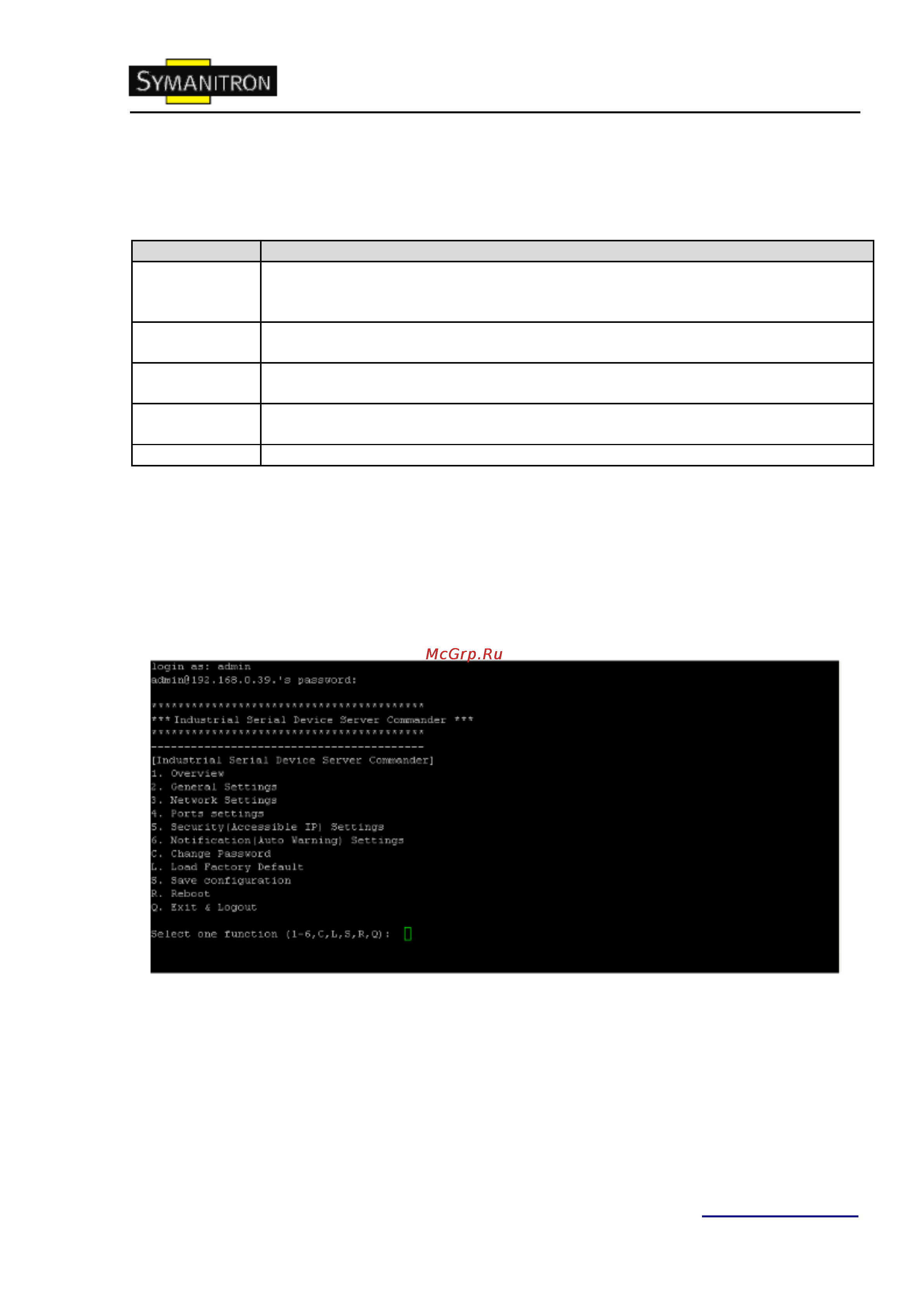 Symanitron DS-42-WG [47/50] Настройка через консоль ssh