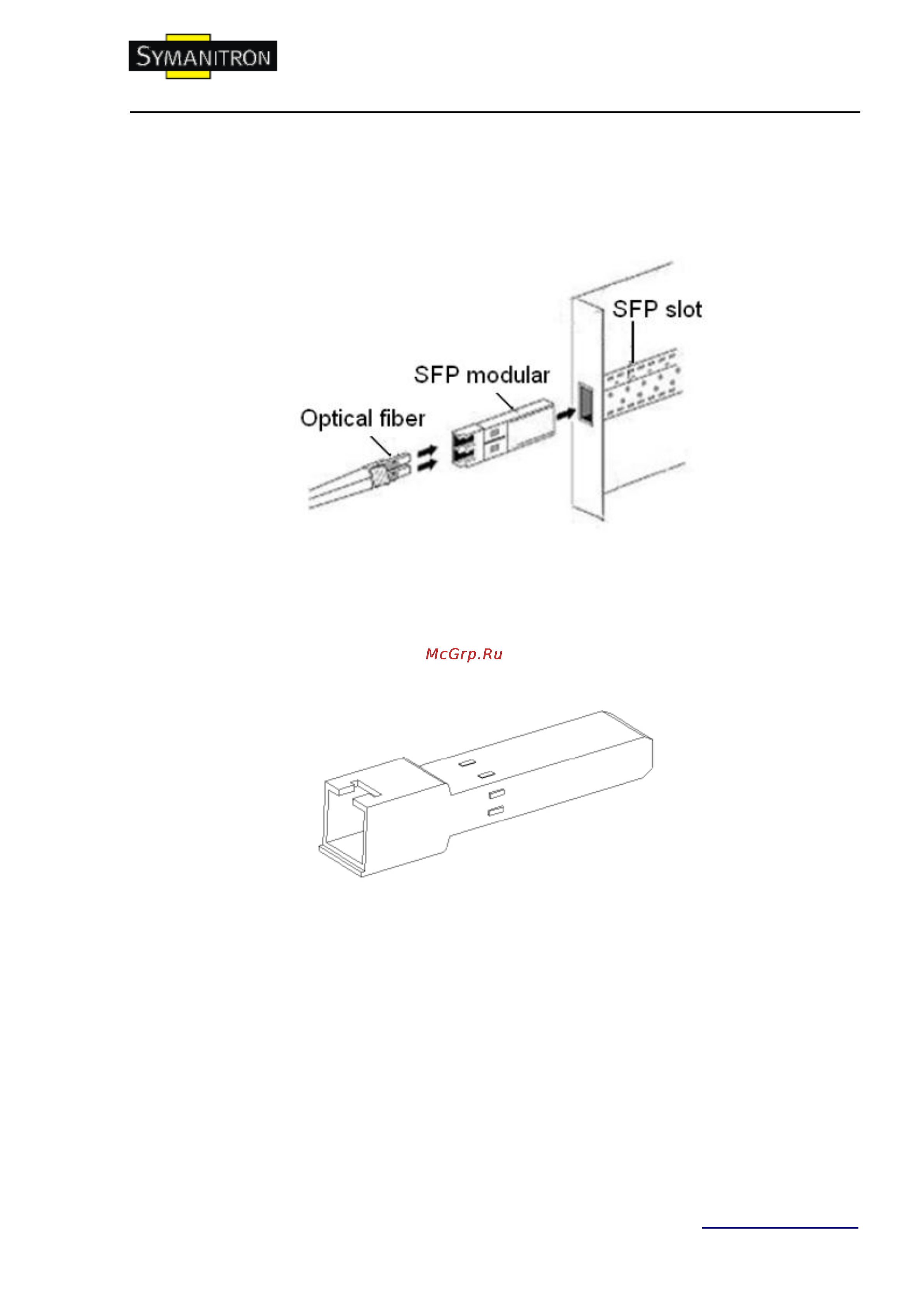 Symanitron STWM228GKT [23/36] Медный sfp модуль