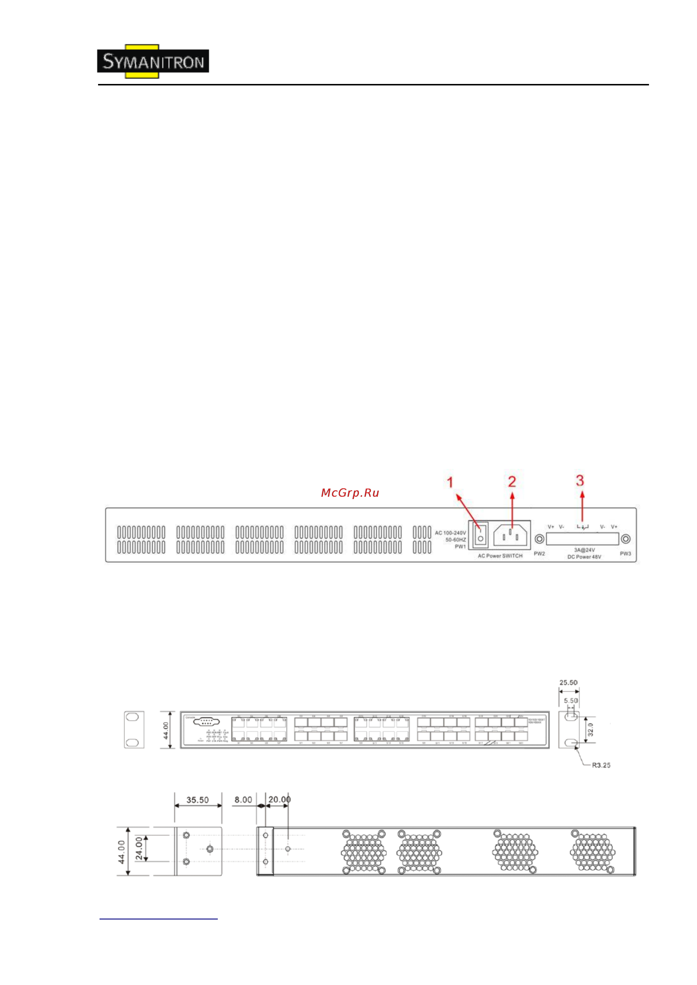 Symanitron SWMG-168GC-GSFP (-E) [8/105] Задняя панель