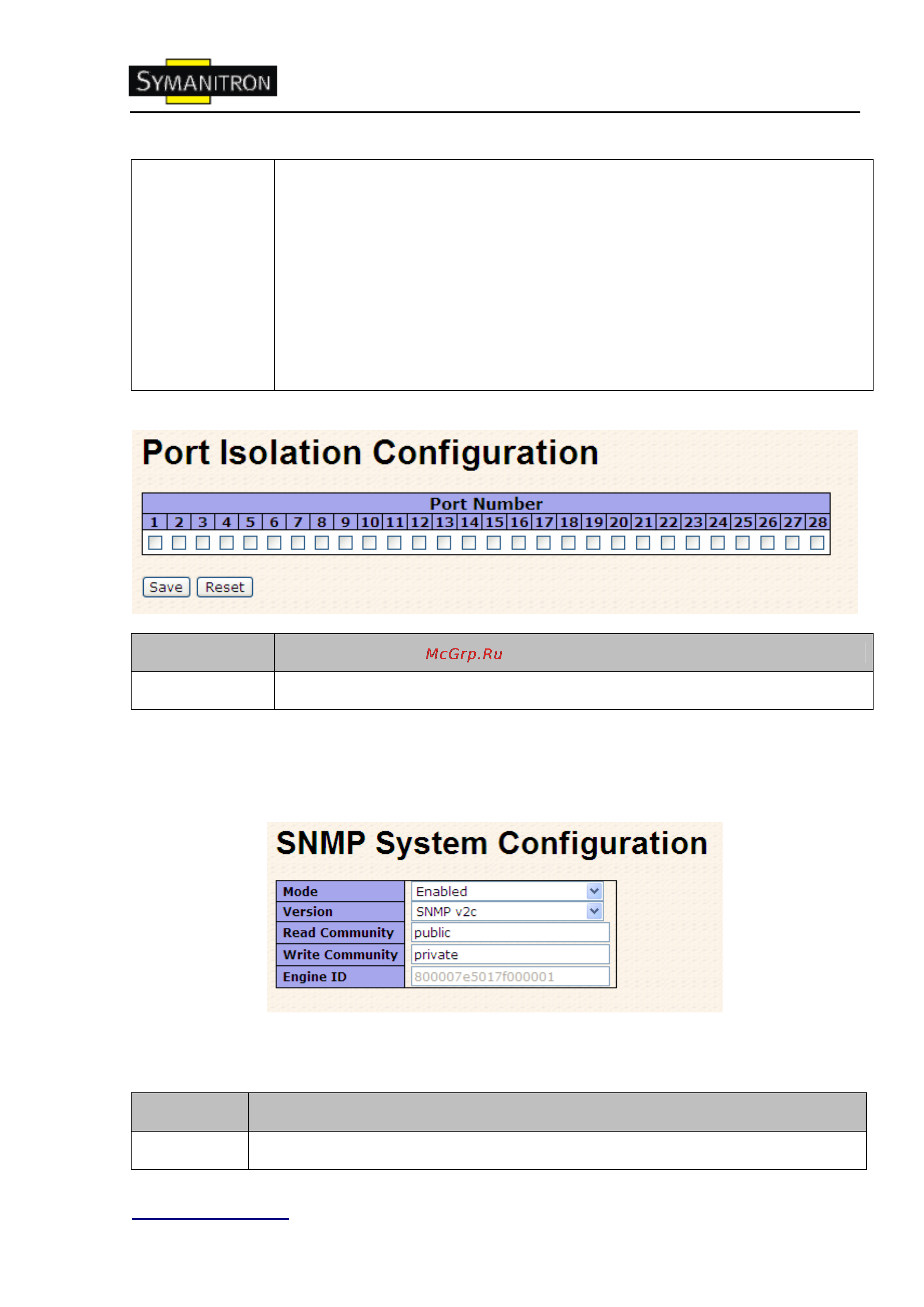 Symanitron SWMG-244GSFP (-E) [58/109] Snmp system